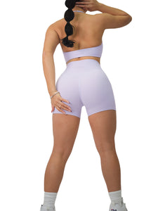 Pocket Twist Booty Shorts (Misty Lilac) – Fitness Fashioness
