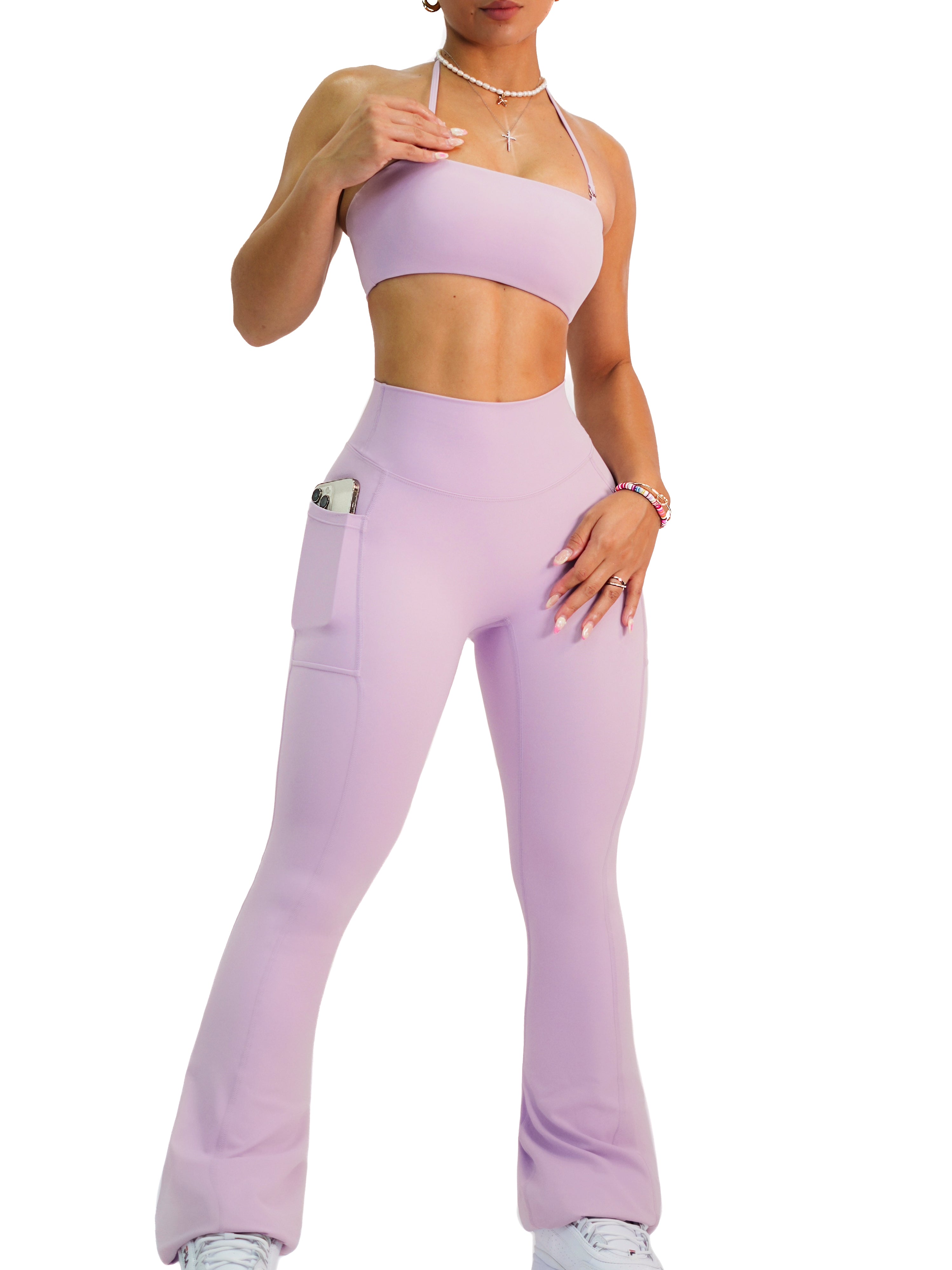 Premier Fitted Straight Leggings (Lilac Dream)