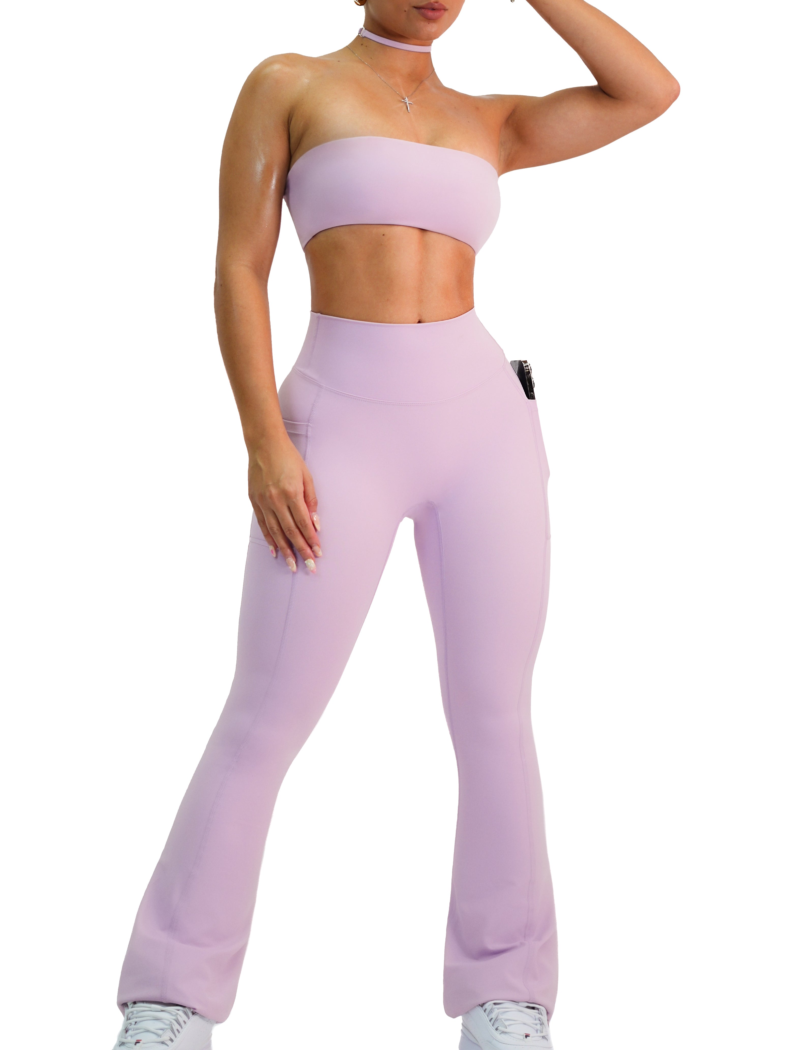 Premier Fitted Straight Leggings (Lilac Dream)