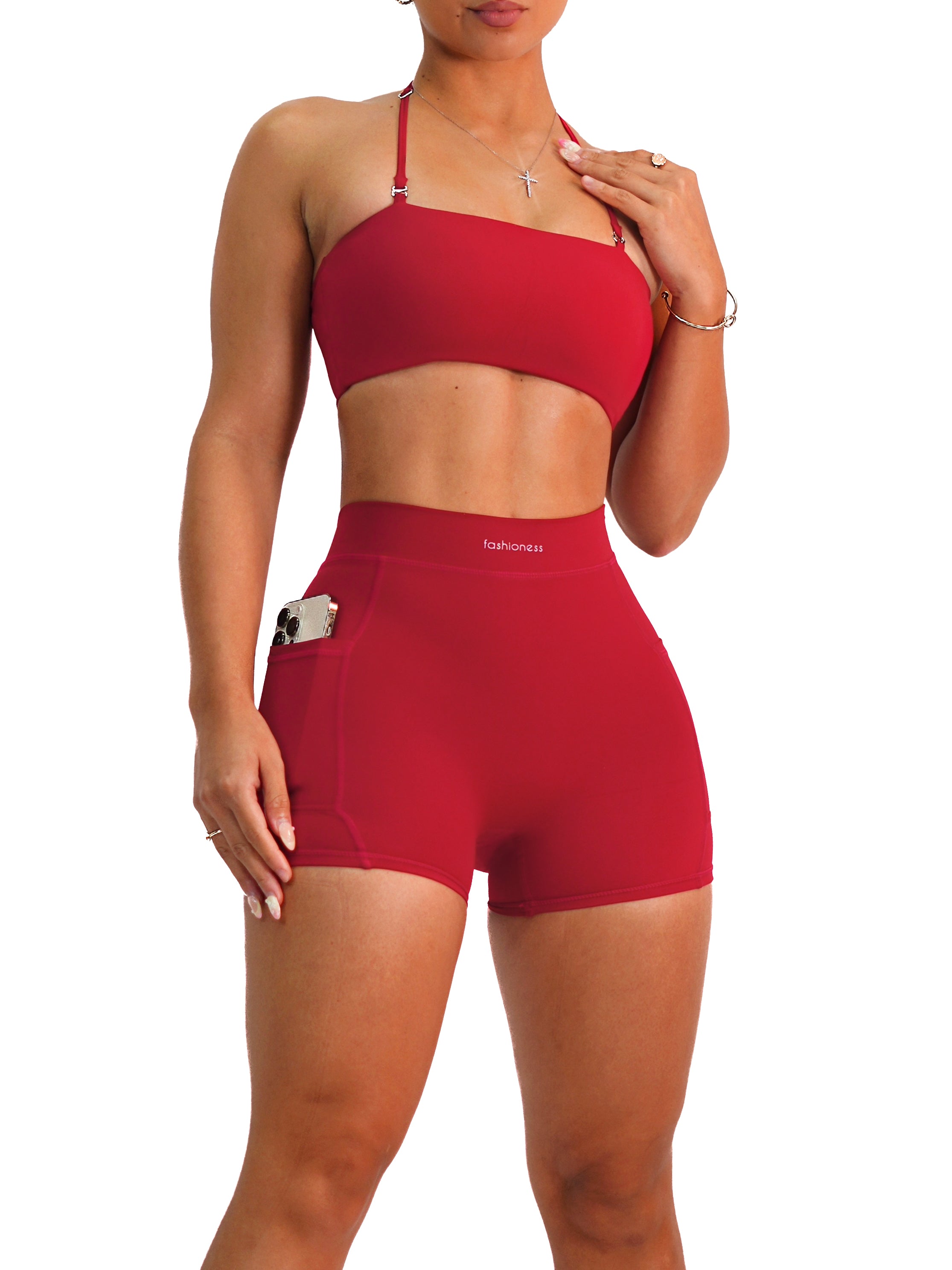 Premier Tube Top Sports Bra (Cherry Red)