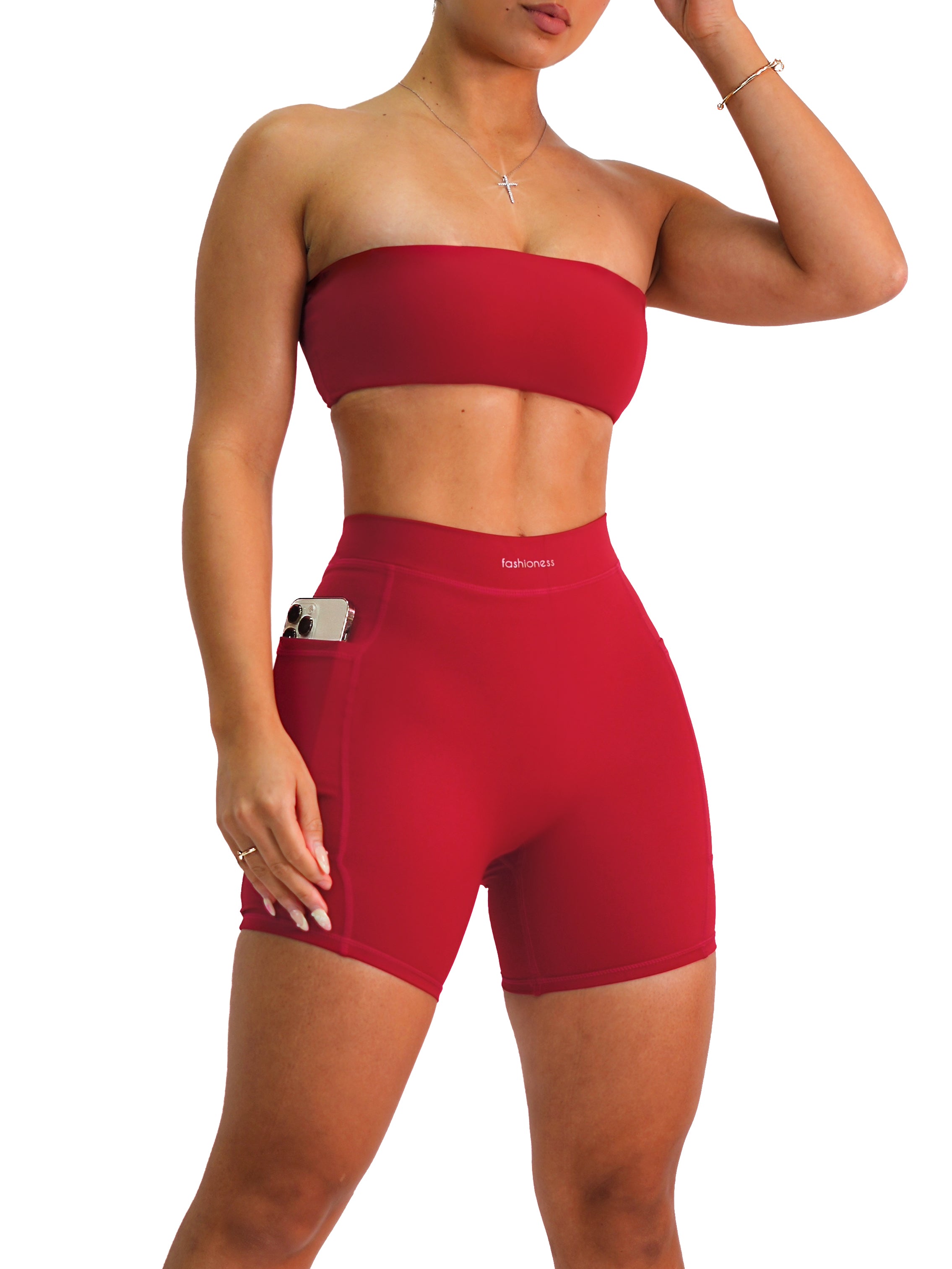 Premier Tube Top Sports Bra (Cherry Red)