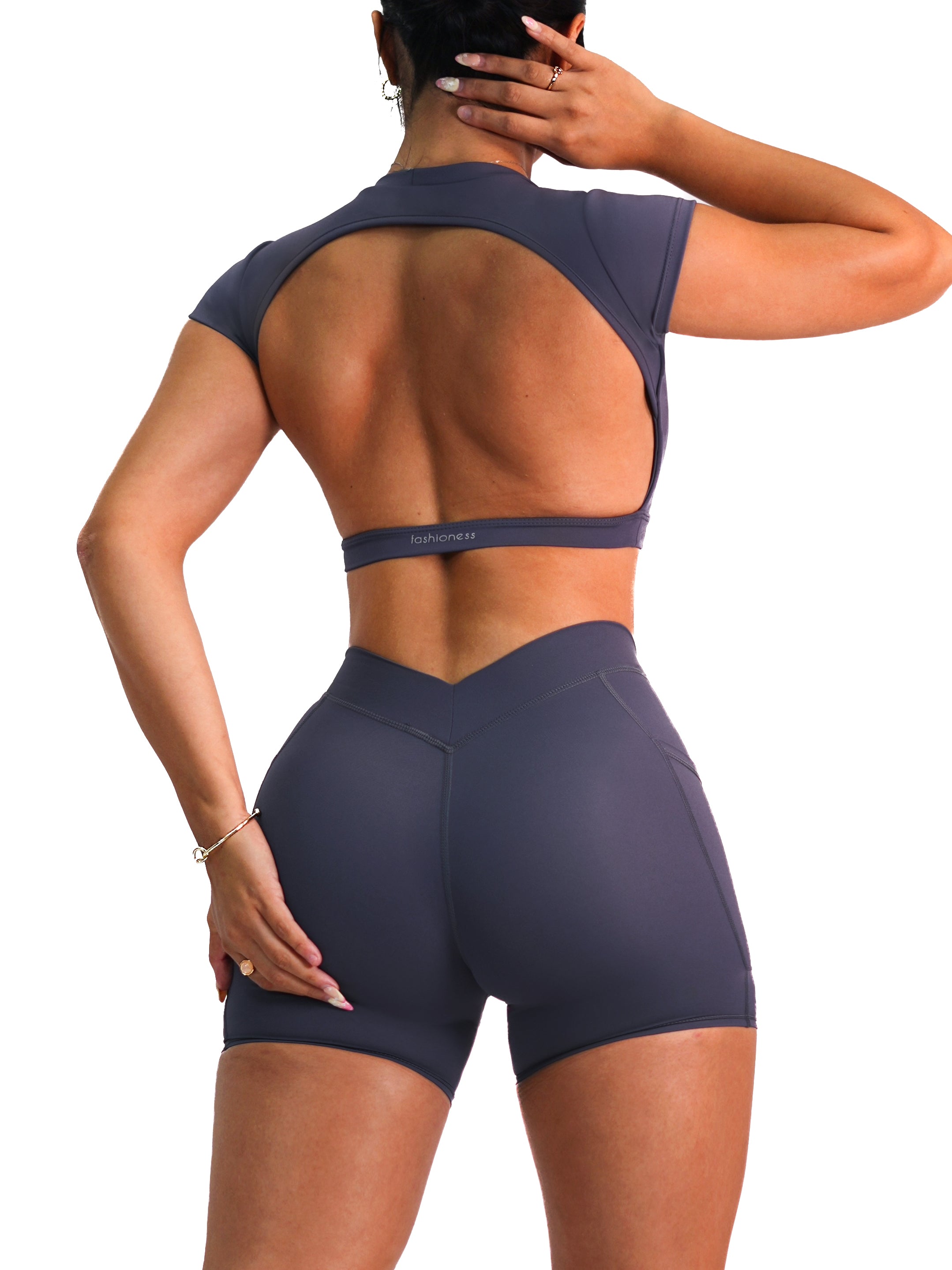 Backless Sports Top (Midnight Dusk)