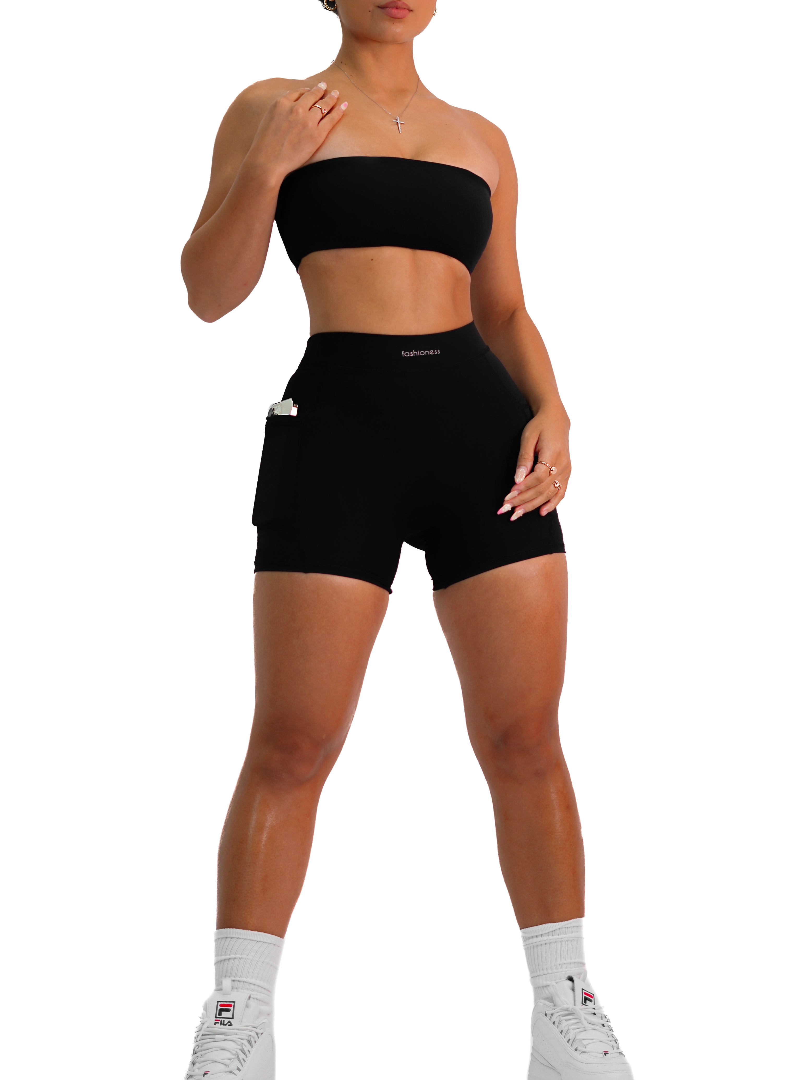 Premier V Back Pocket Shorts (Black)