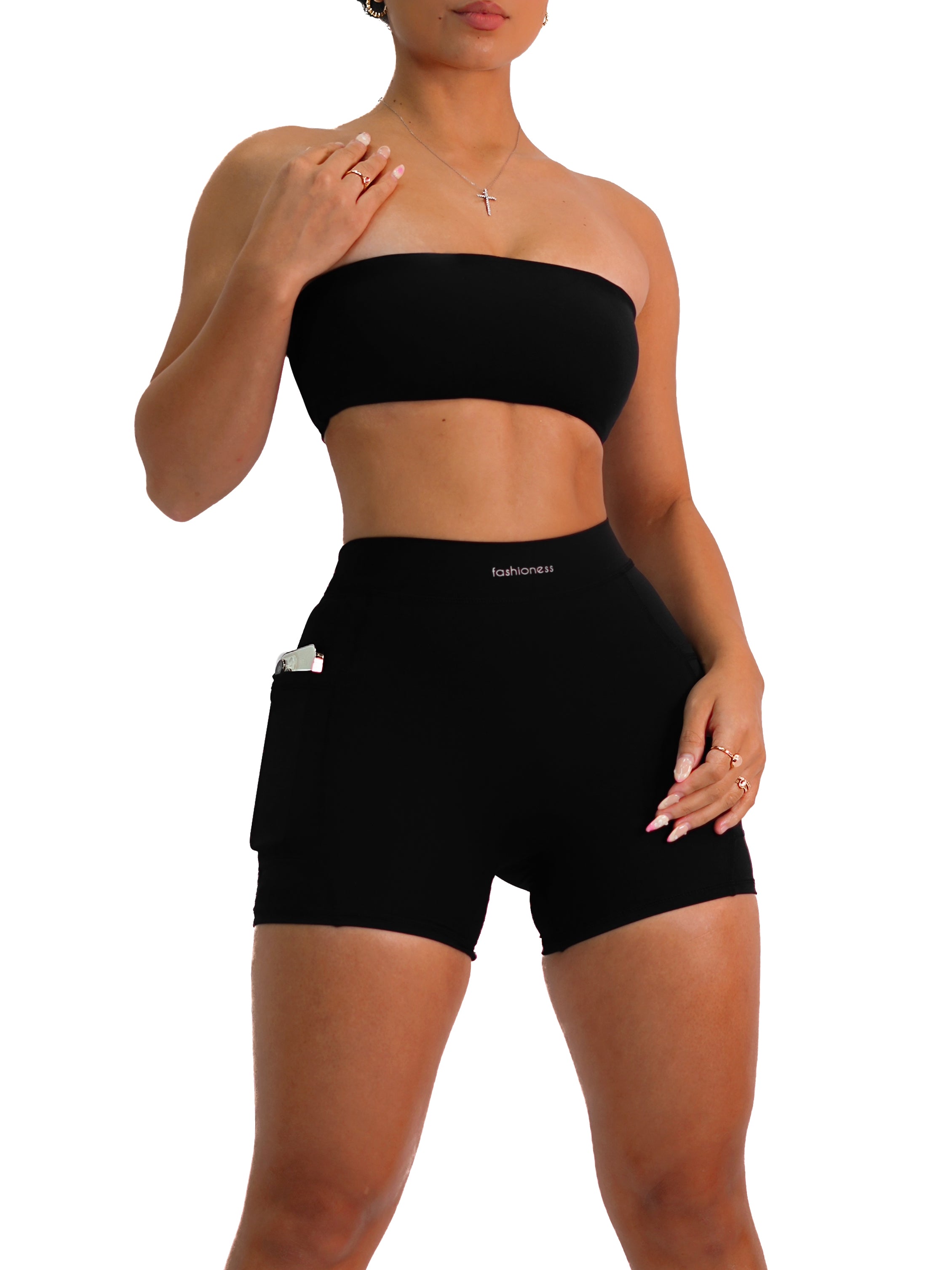 Premier Tube Top Sports Bra (Black)