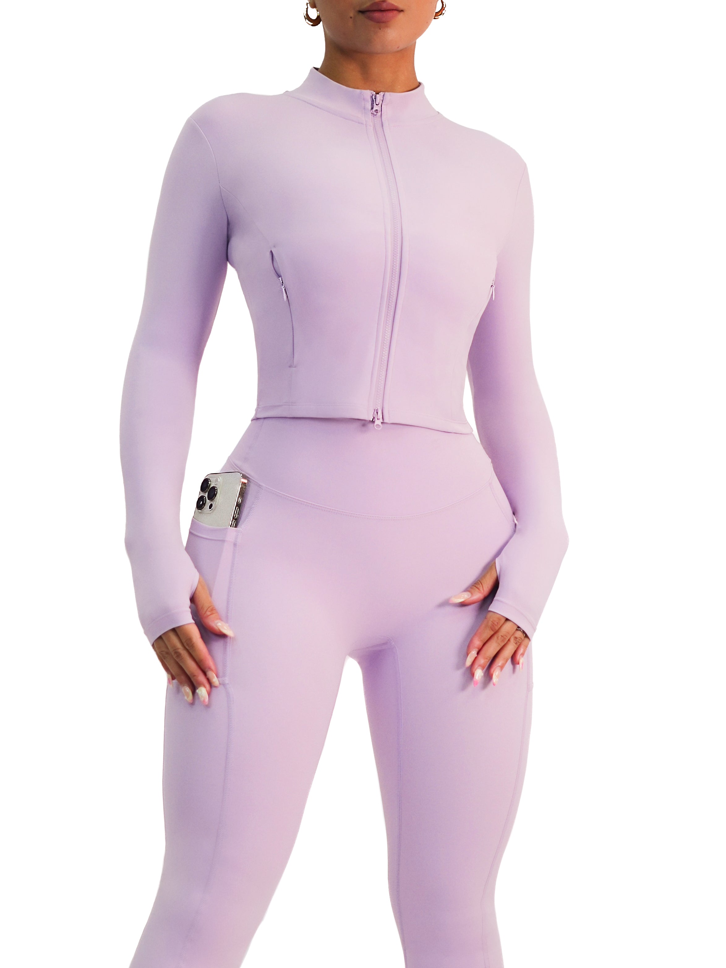 Premier Fitted BBL Compression Jacket (Lilac Dream)