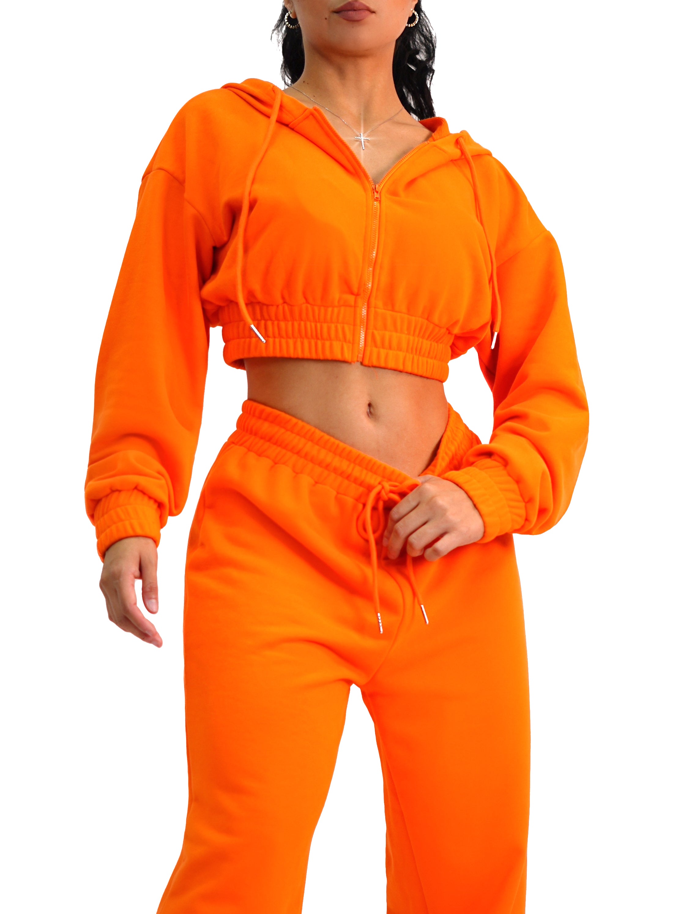 Dreamy Zipper Hoodie (Blaze Orange)