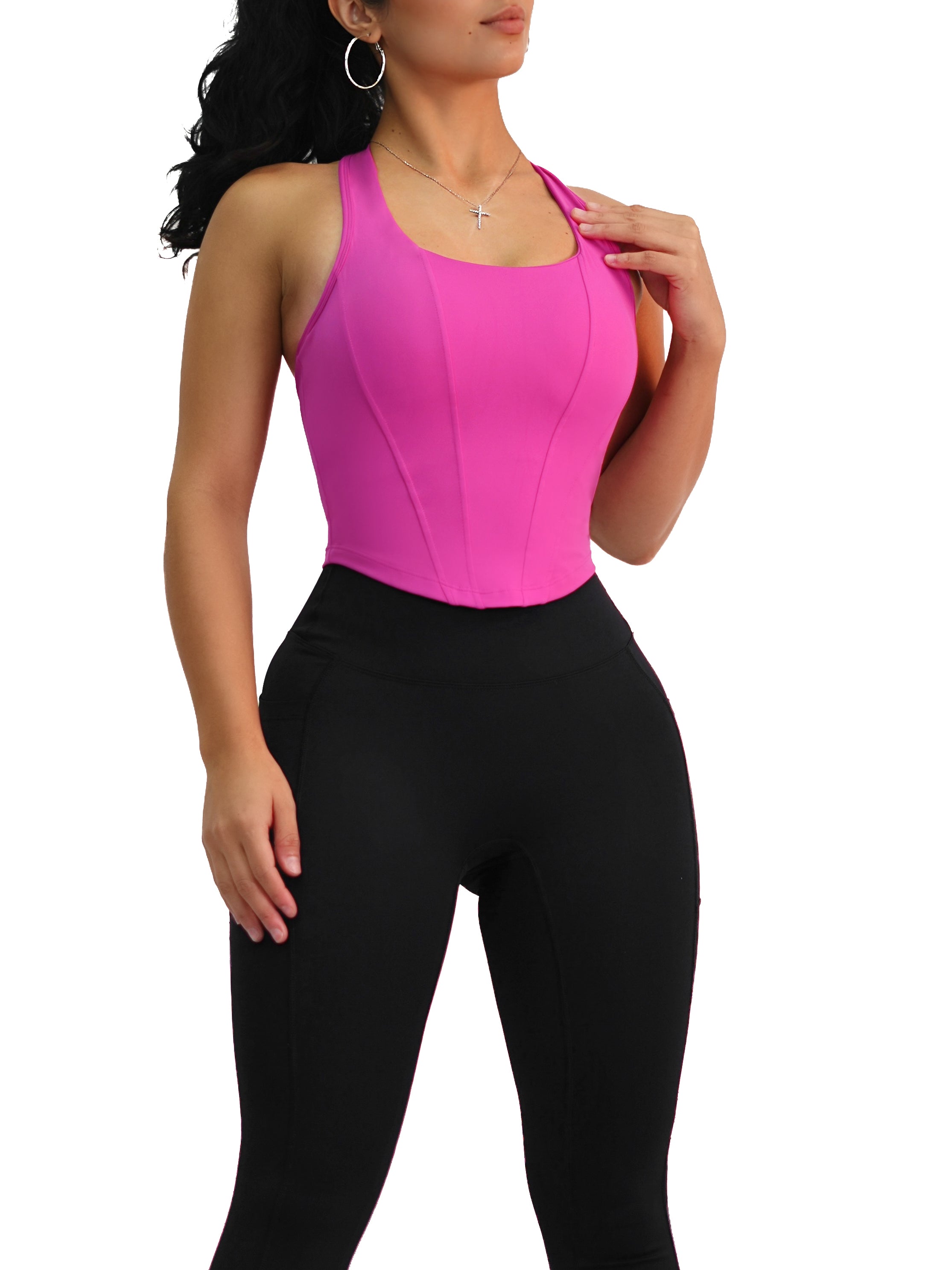 Corset Sports Top (Hot Pink)