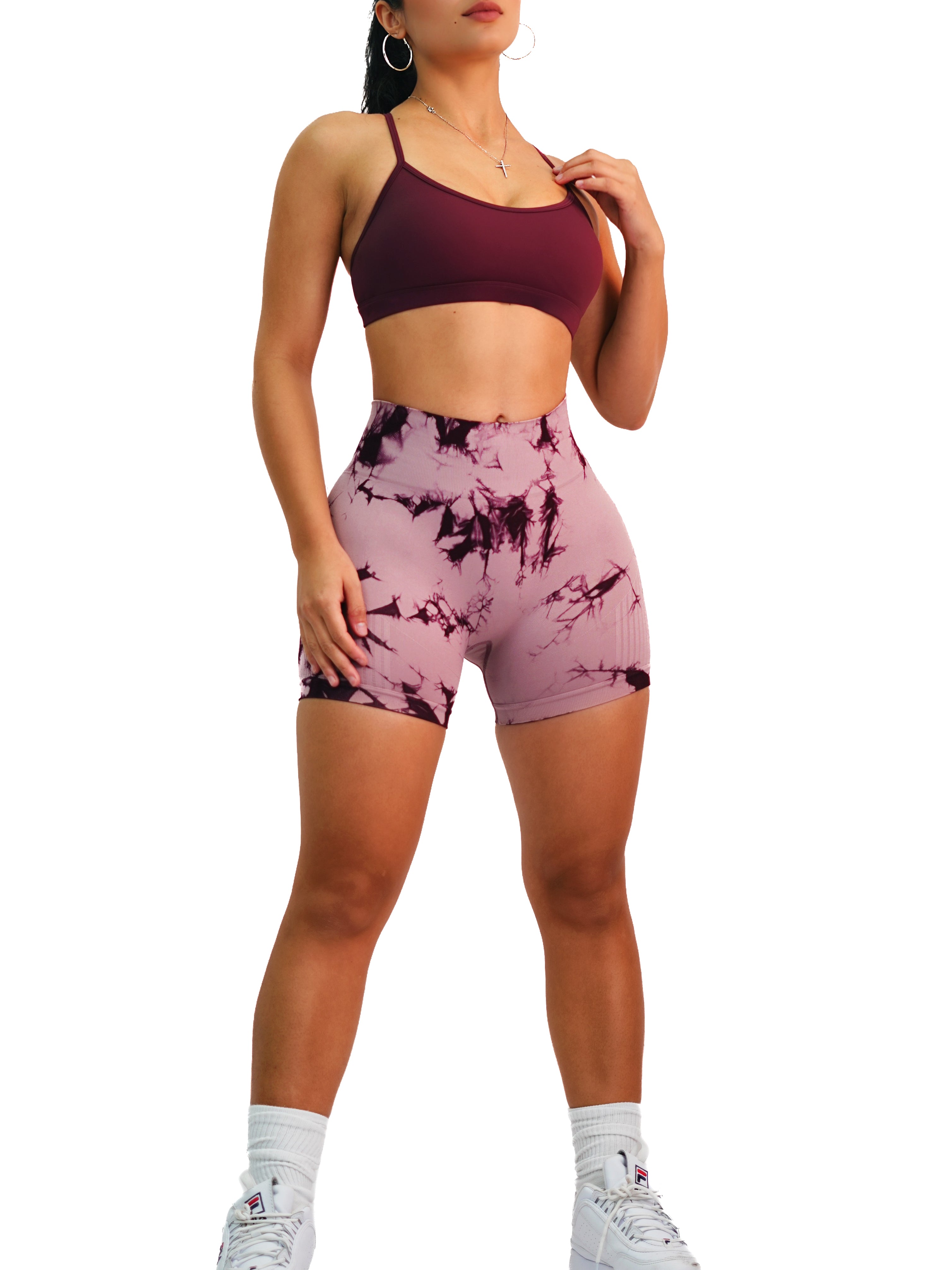 Spark Booty Shorts (Burgundy)