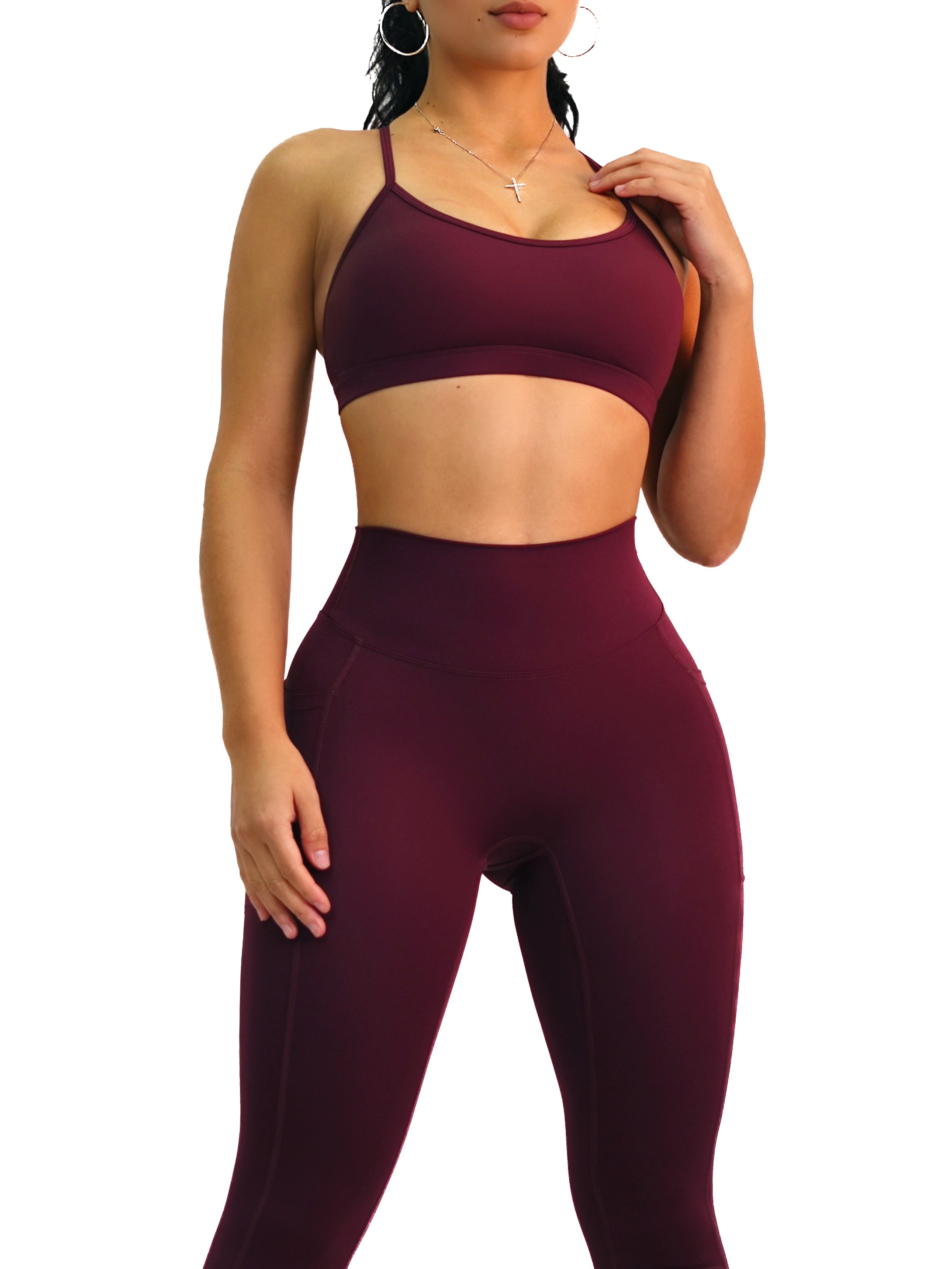 Premier Bombshell Sports Bra (Burgundy)