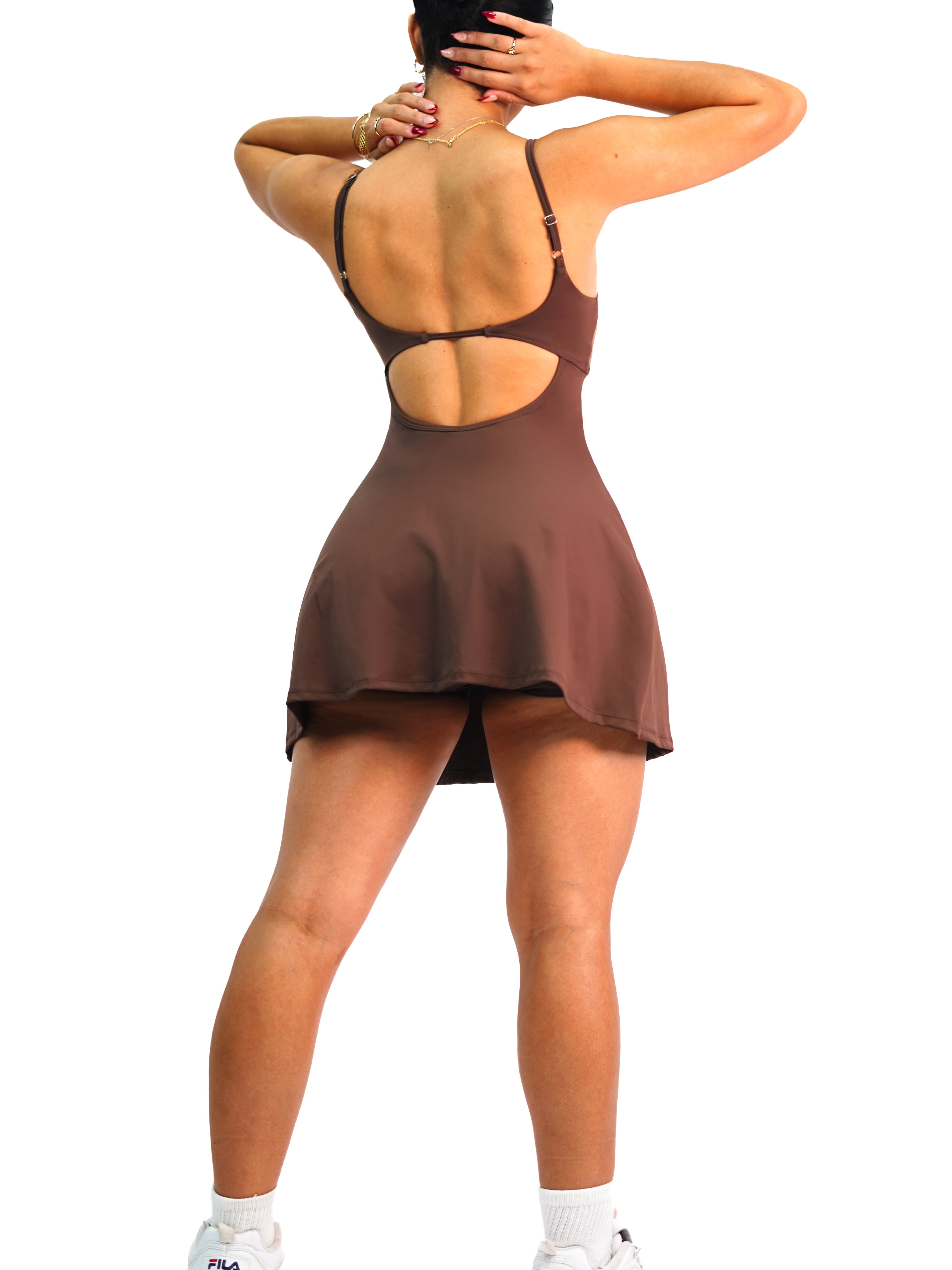 Runway Tennis Dress (Cocoa Brown)