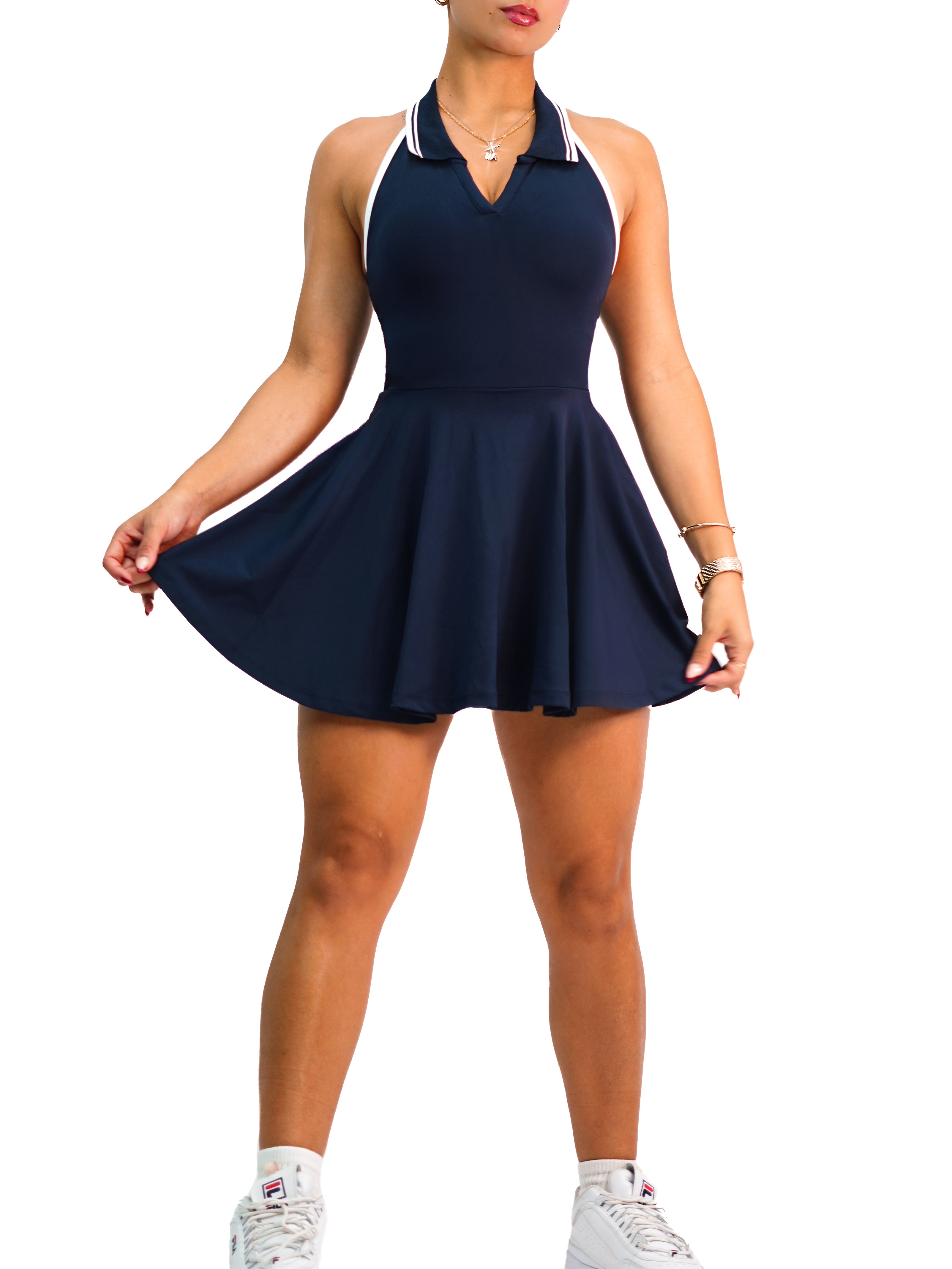 Timeless Tennis Dress (Navy Blue)