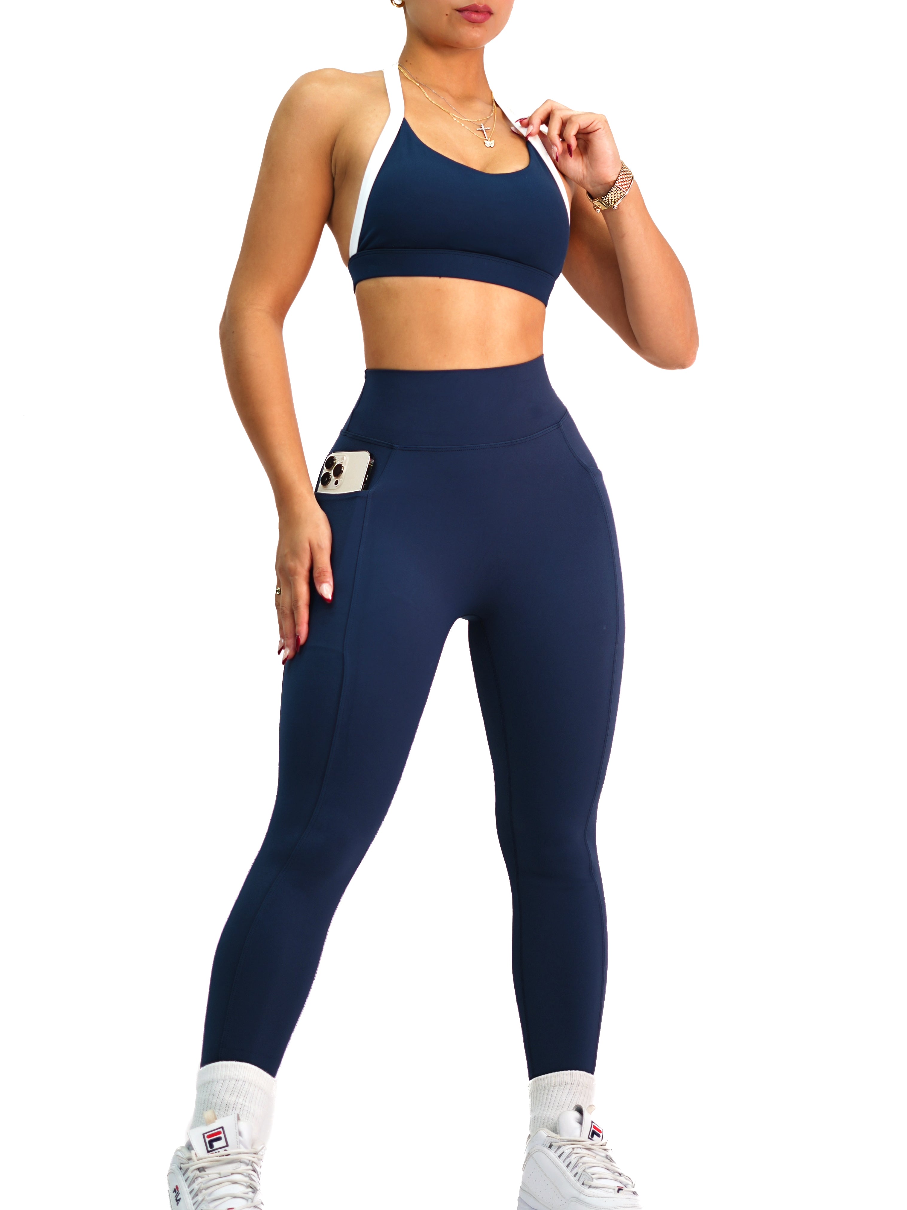 Starstruck Pocket Leggings (Navy Blue)