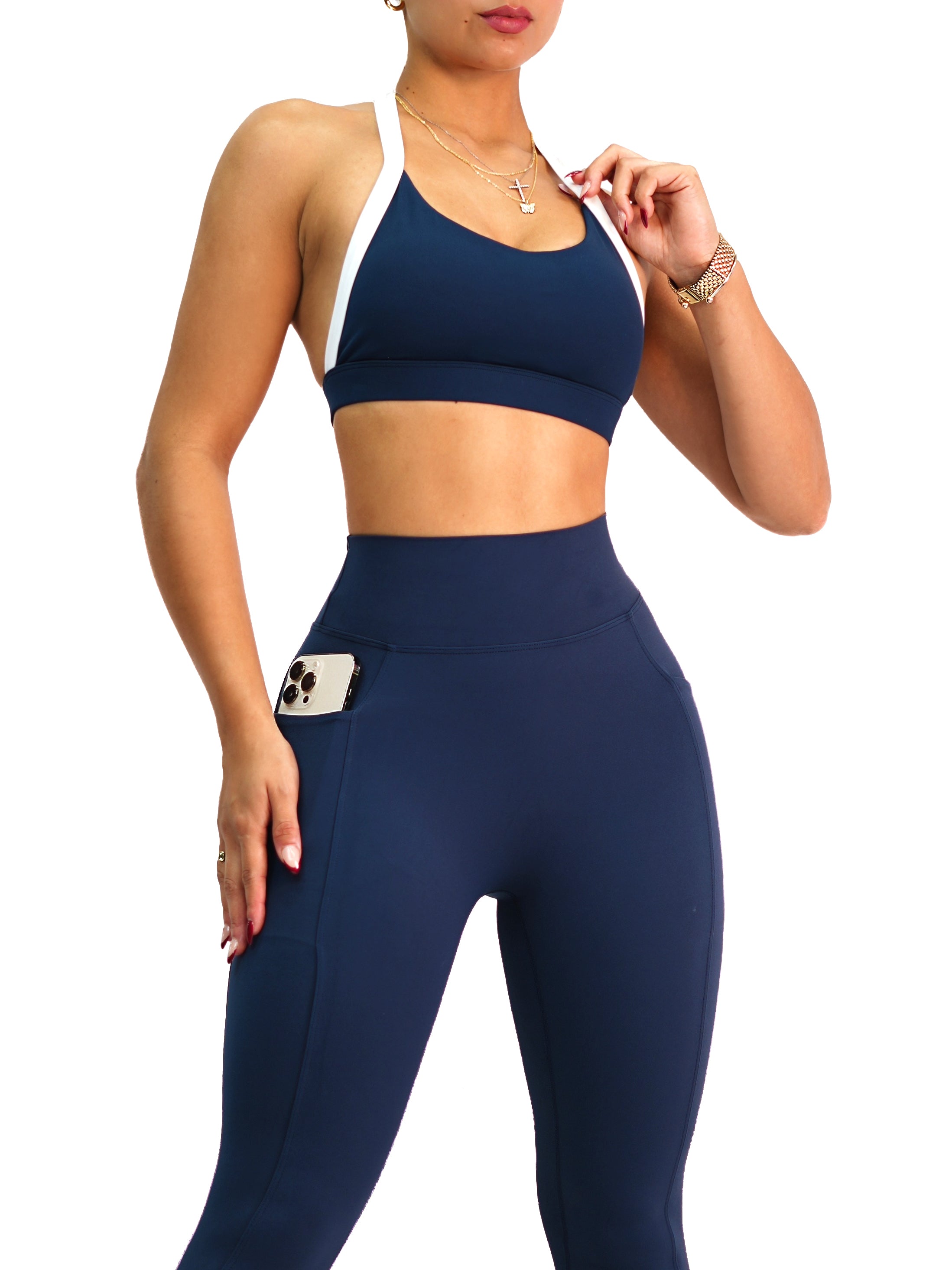 Couture Sports Bra (Navy Blue)