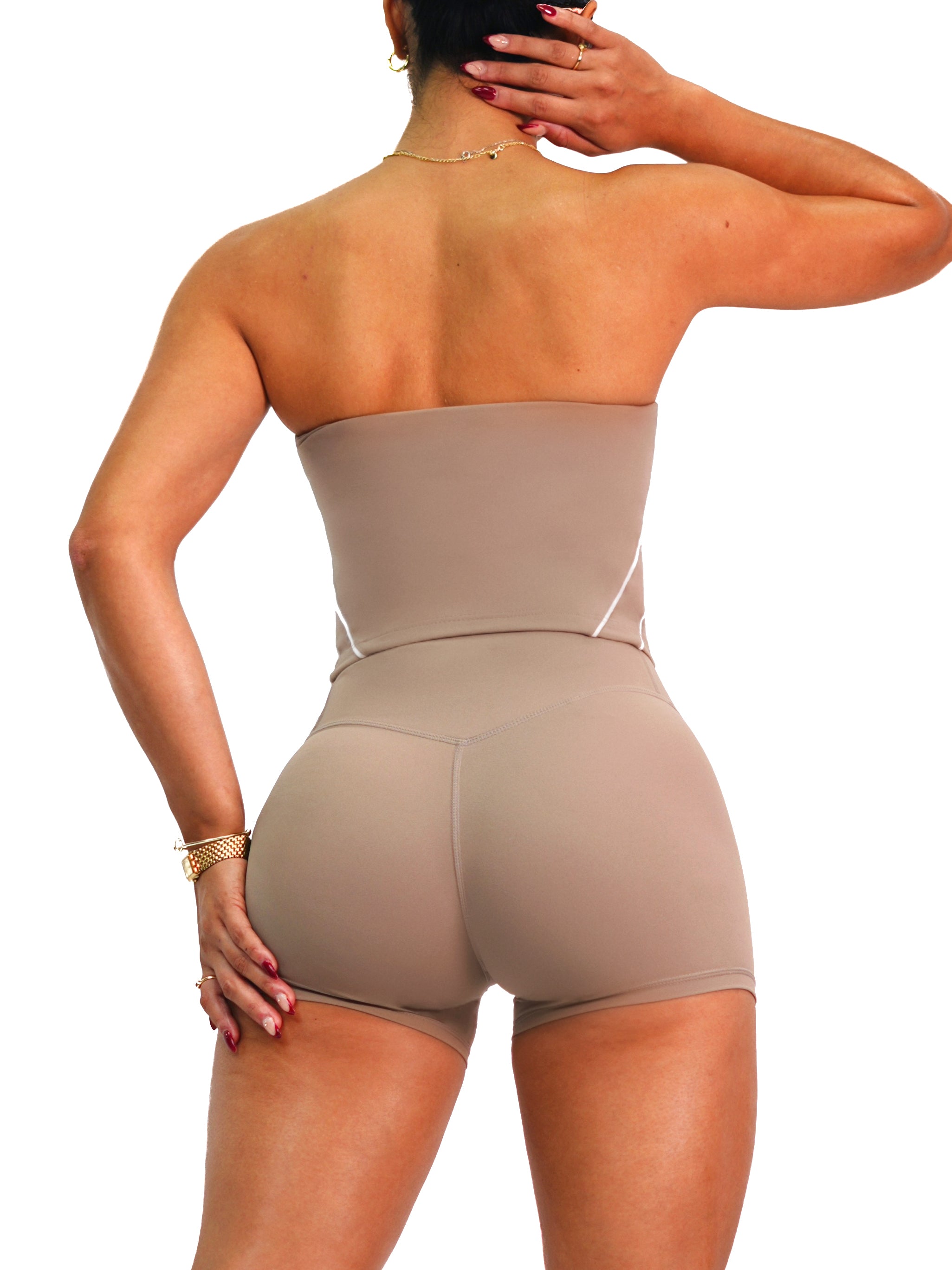 Iconic Strapless Sports Top (Stone)