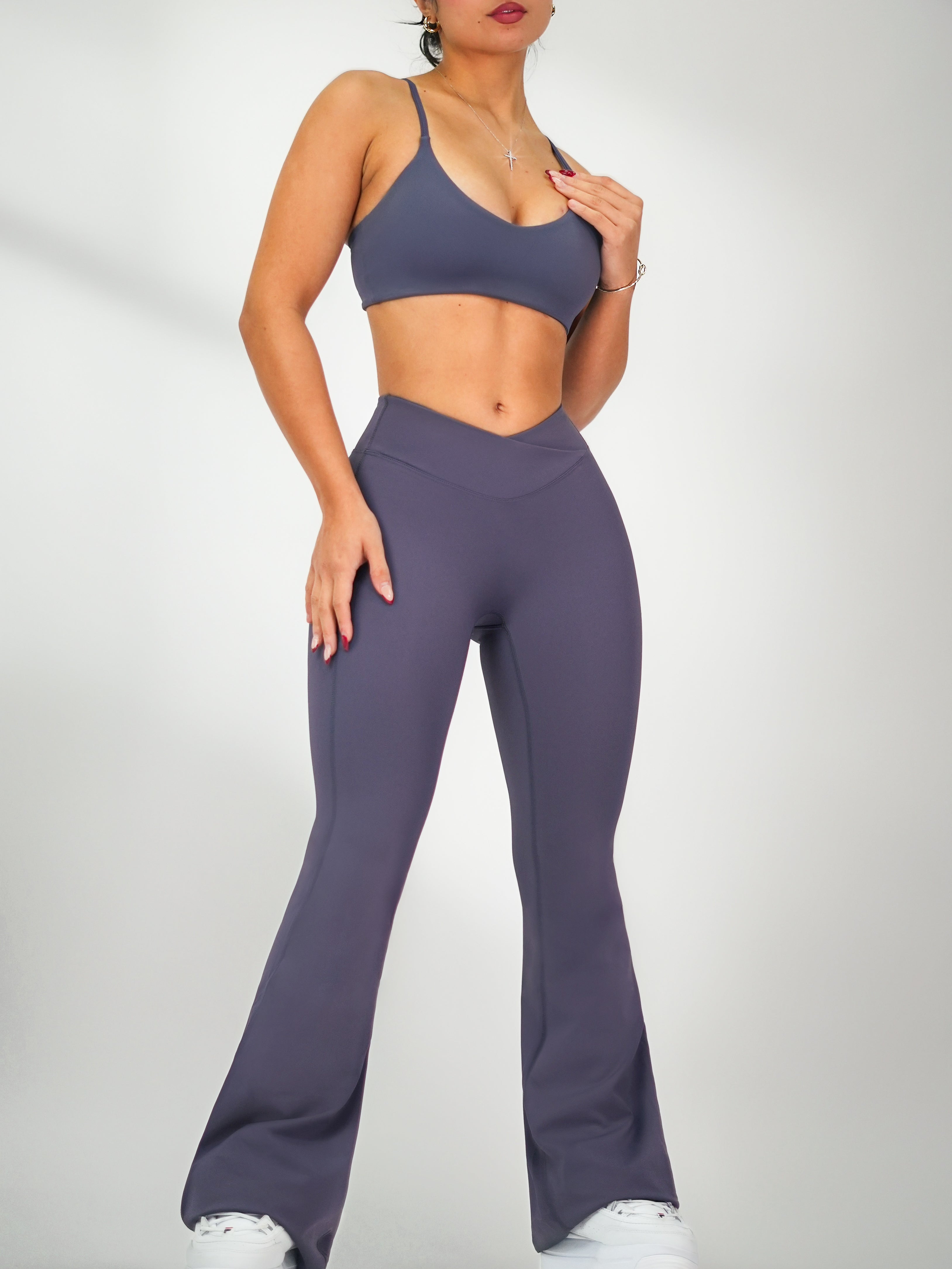 Oasis V Flare Leggings (Twilight Purple)