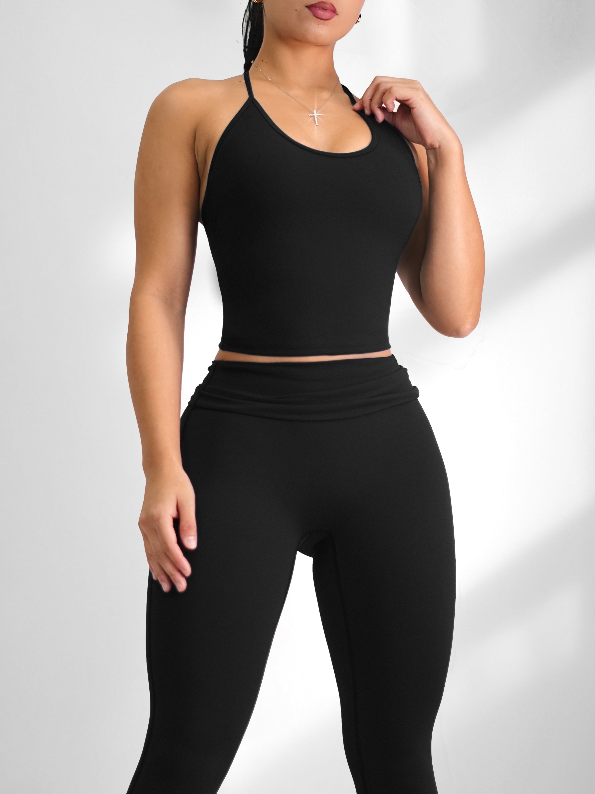 Halter Yoga Sports Top (Black)