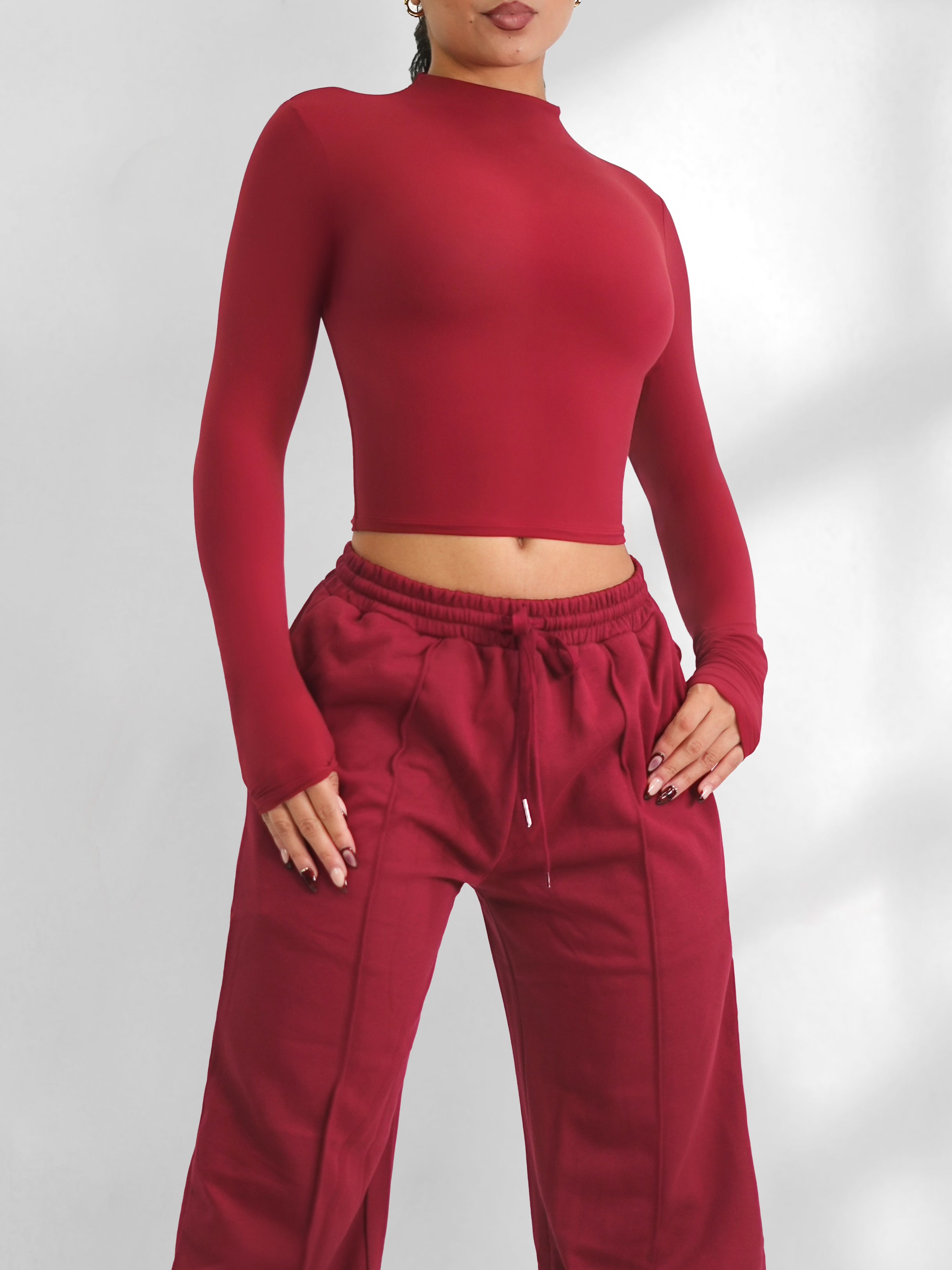 Charmed Long Sleeve Top (Cherry Red)