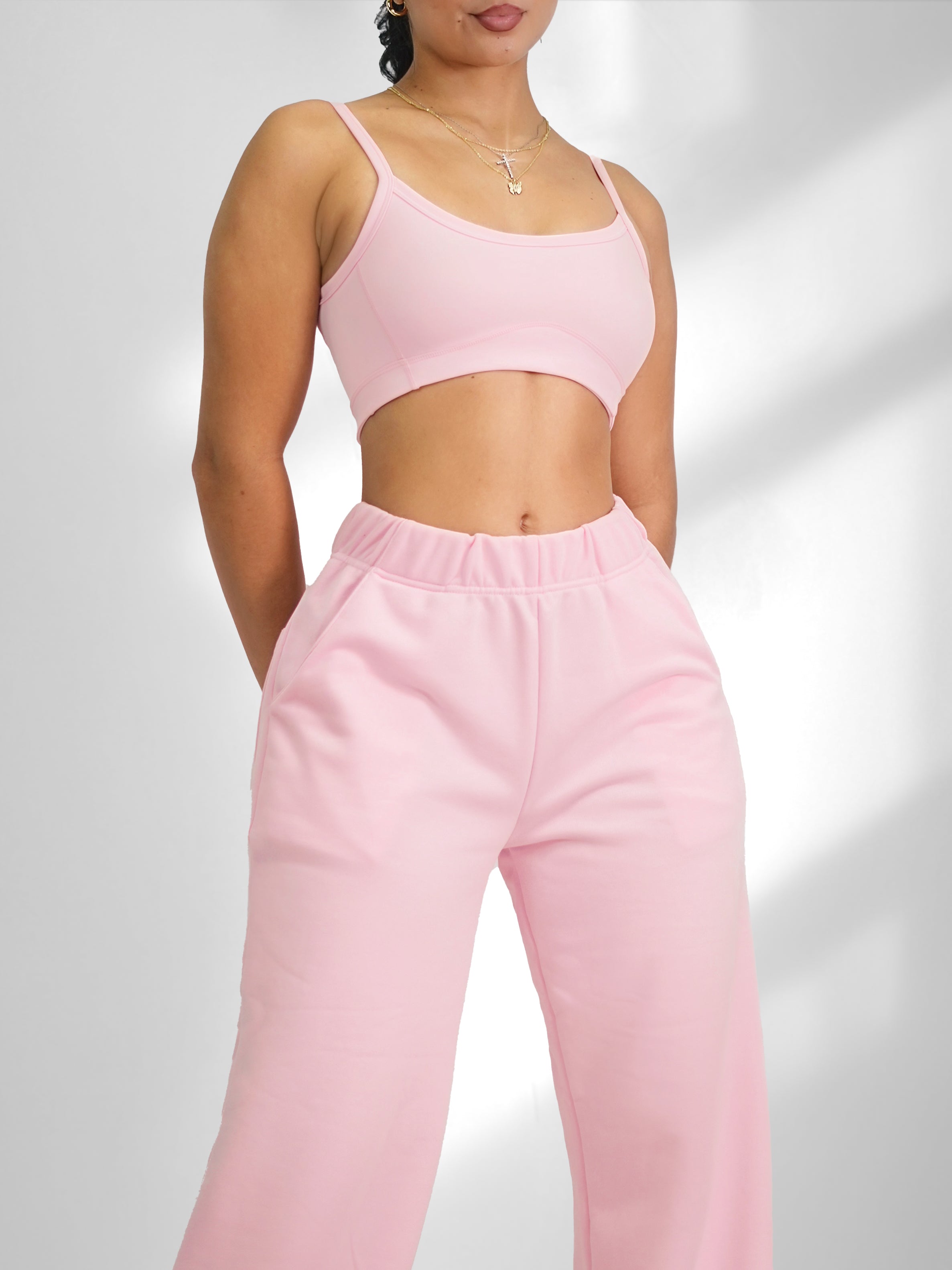 Cutesy Sports Bra (Blossom Pink)