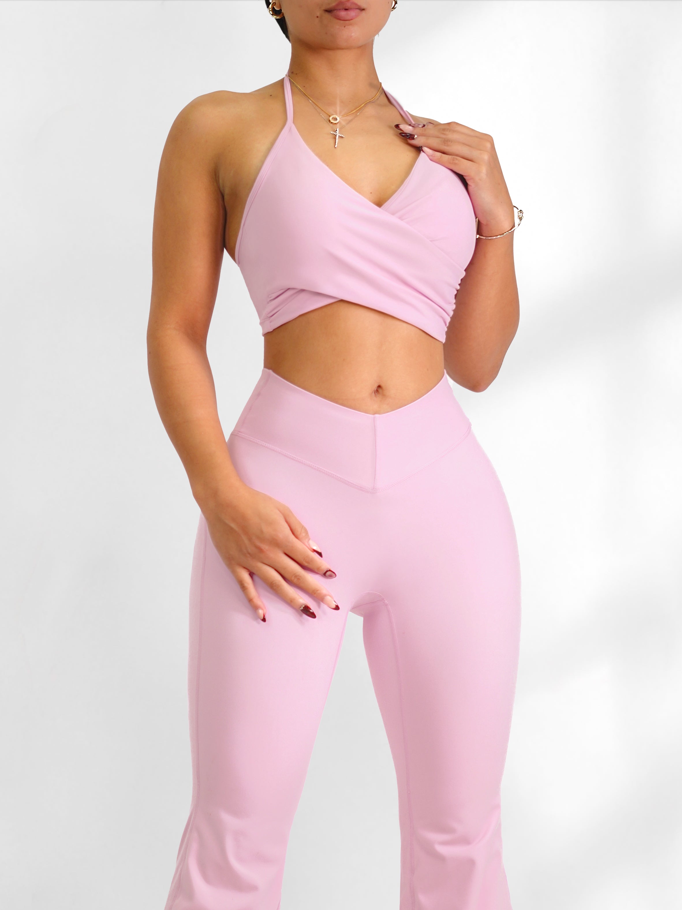 Pilates Sports Bra (Cosmopolitan Pink)