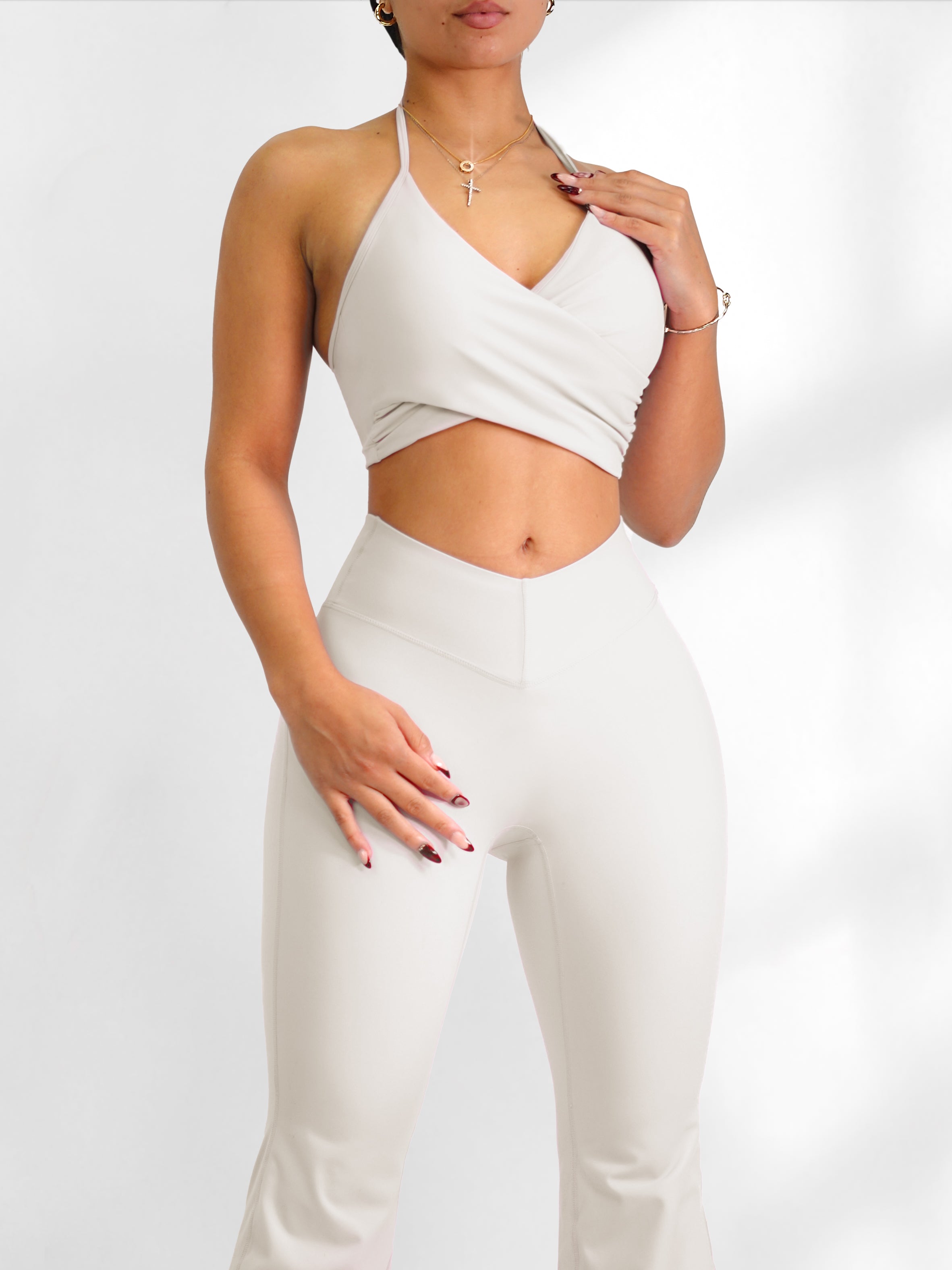 Pilates Sports Bra Off White Small