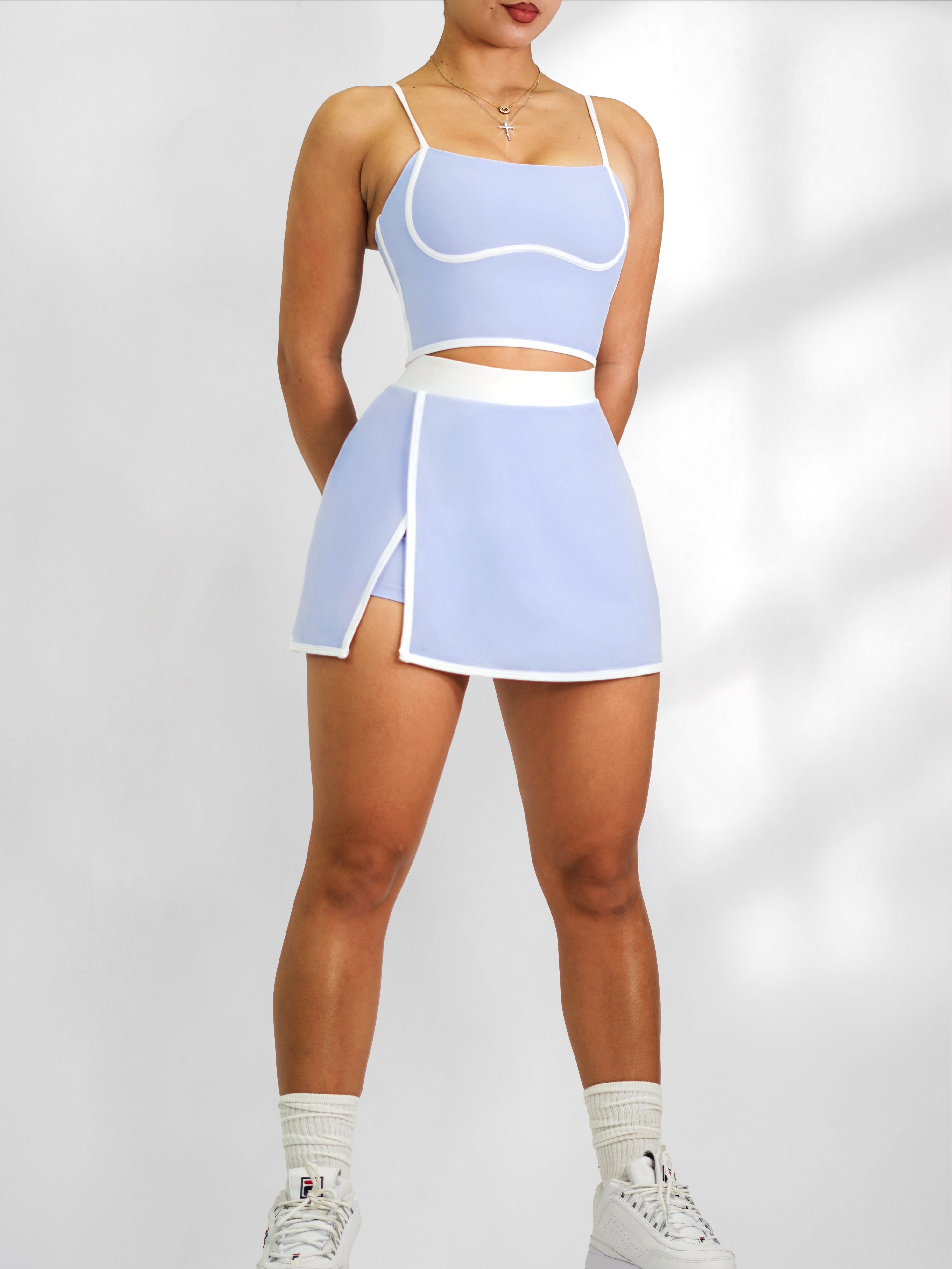 Starlit Tennis Skirt (Iris Blue)