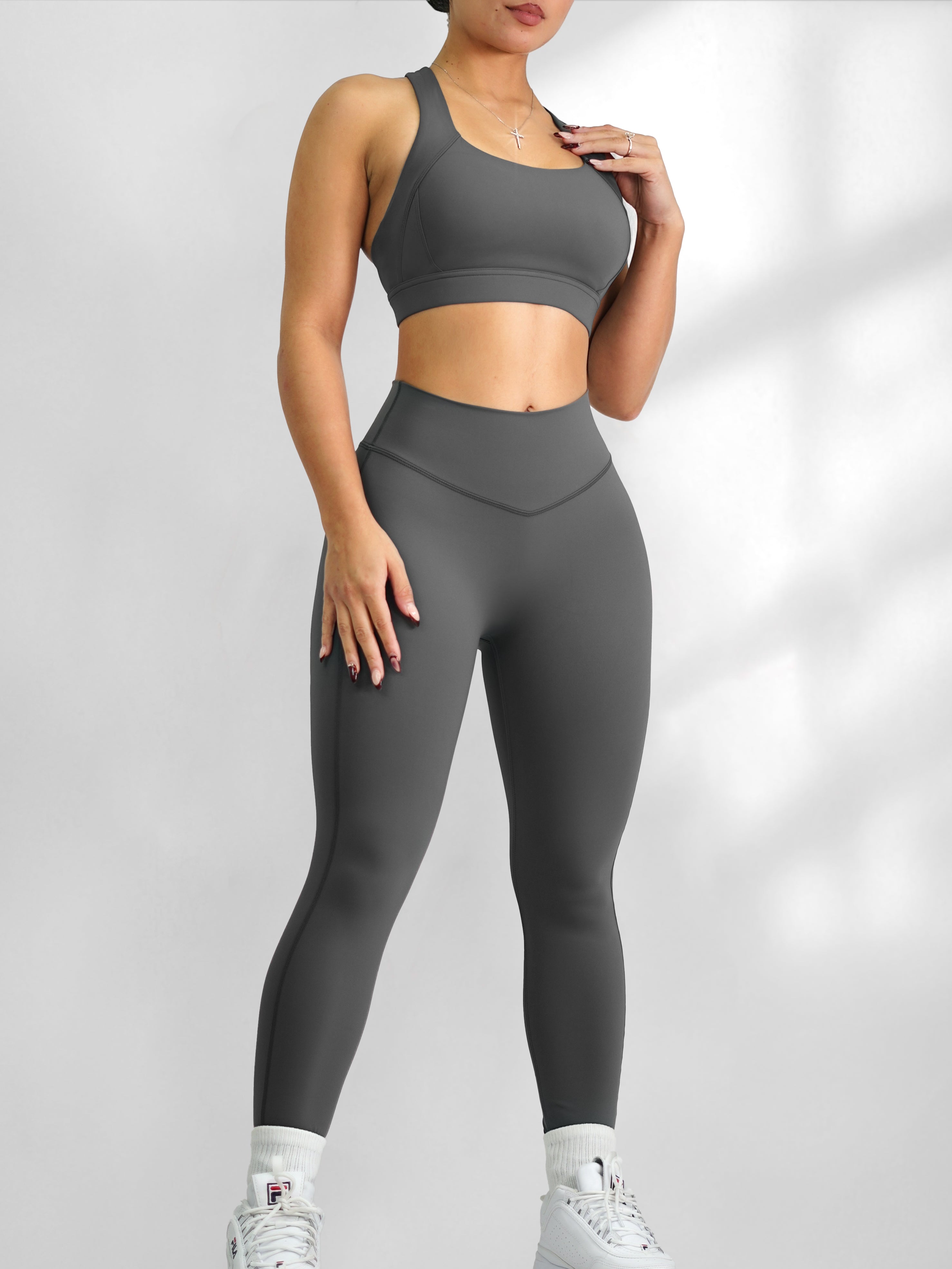 HIIT High Waisted Leggings (Charcoal)