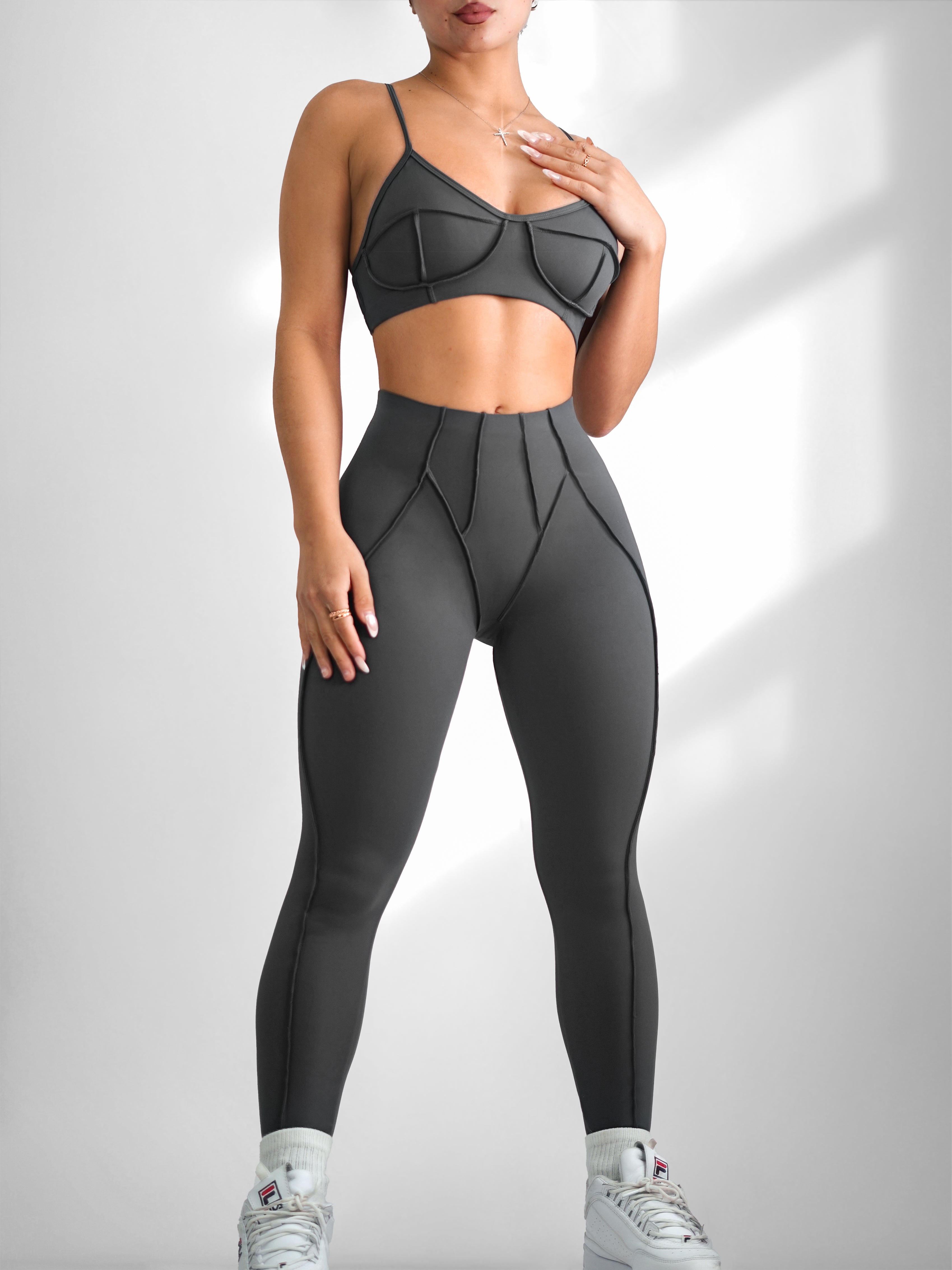 Seam Sculpt Leggings (Gray)