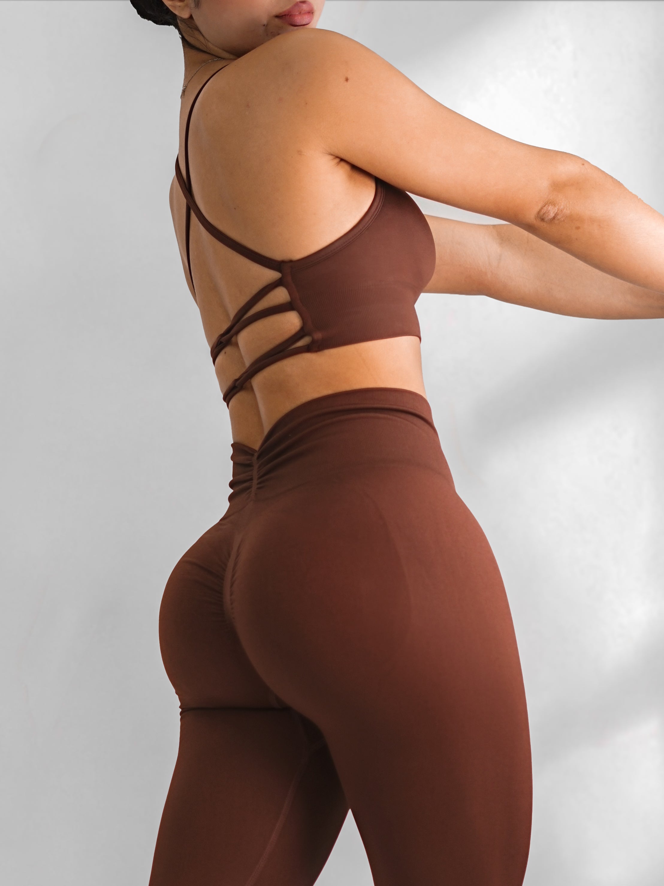 Sculpt Sports Bra (Cherry Brown)