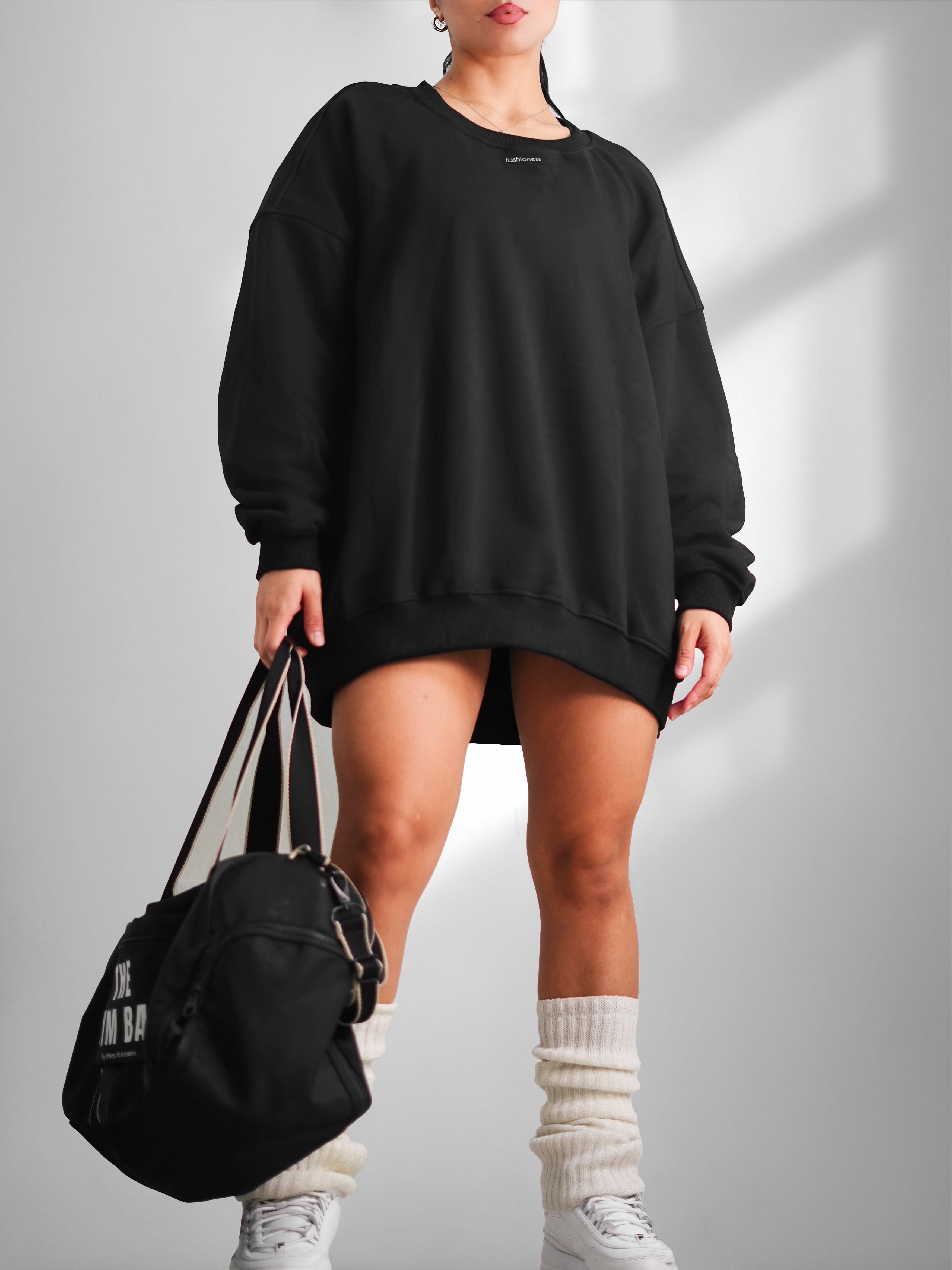 Oversized Pump Sweatshirt (Black)