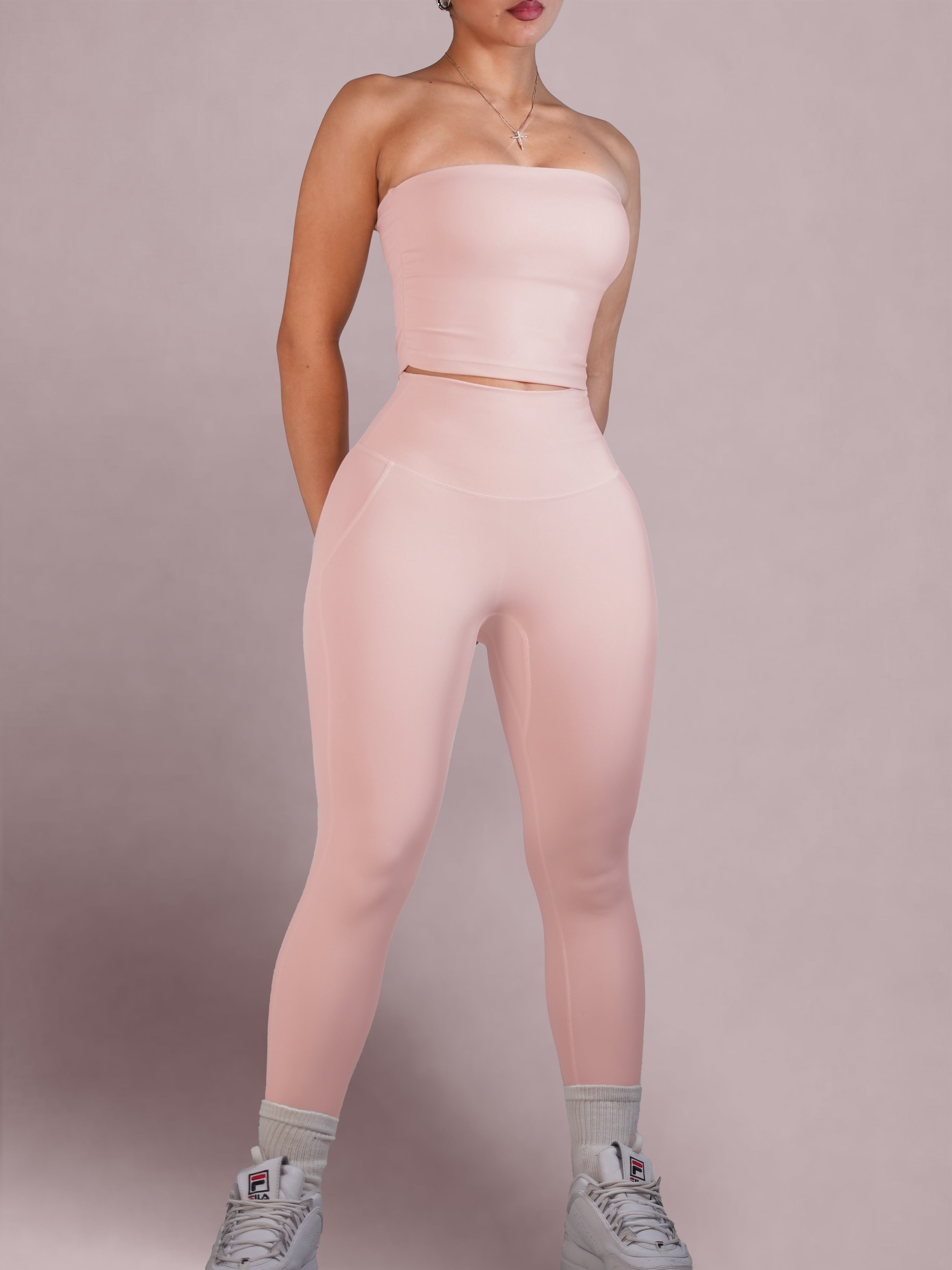 Milestone High Waisted Leggings (Creamy Pink)