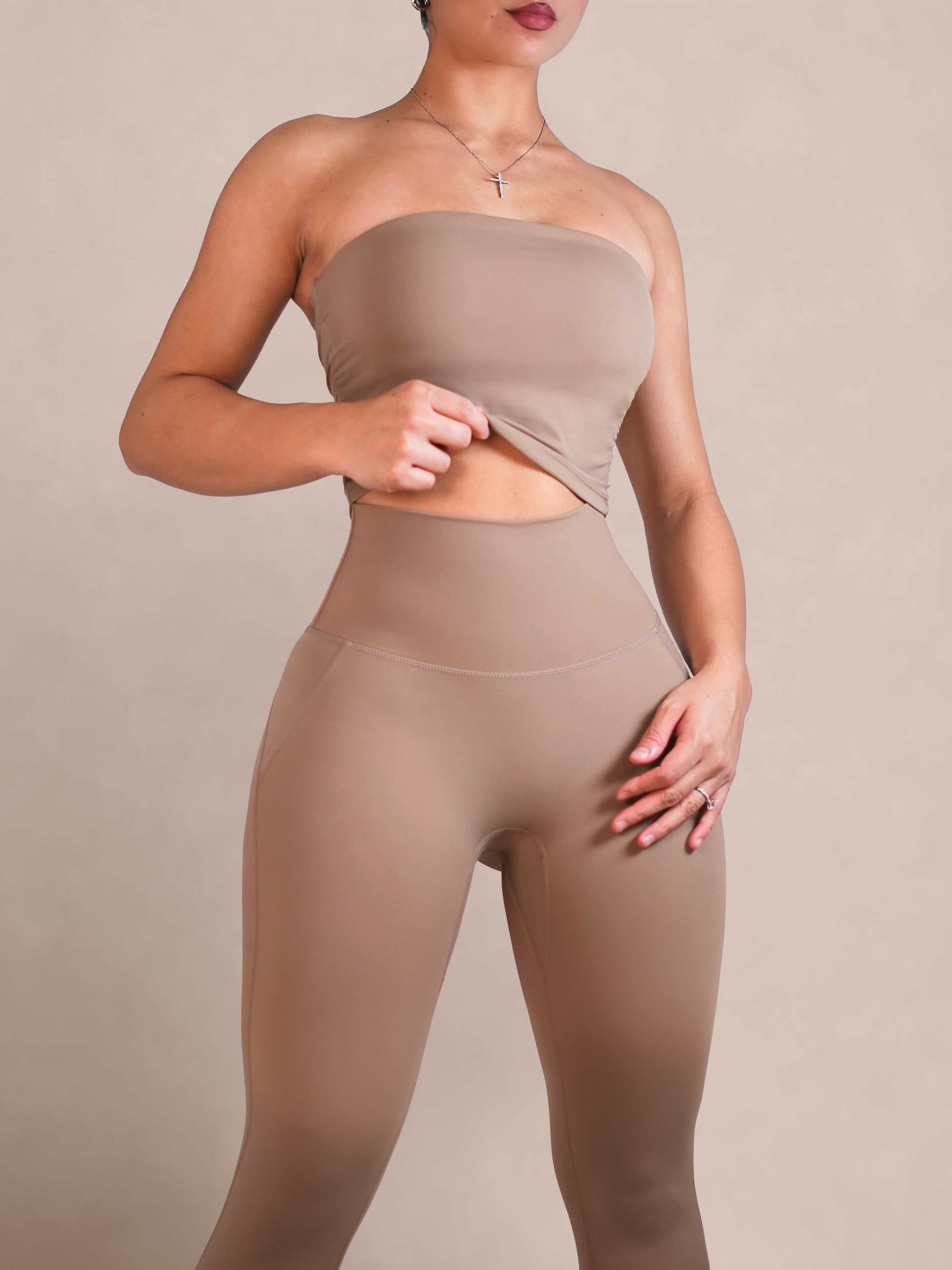 Milestone Strapless Sports Top (Birch)