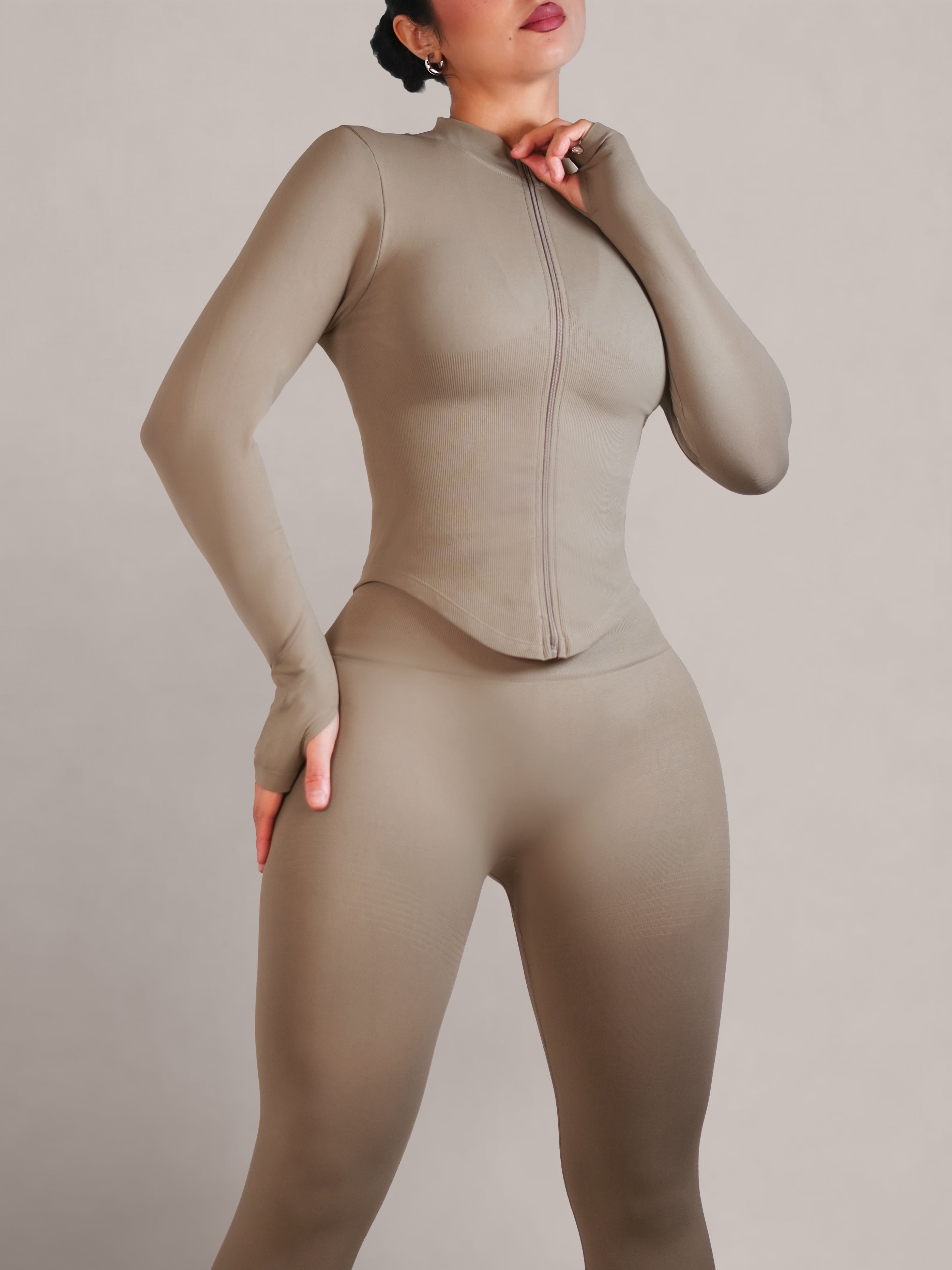 Refine Compression Jacket (Sepia)