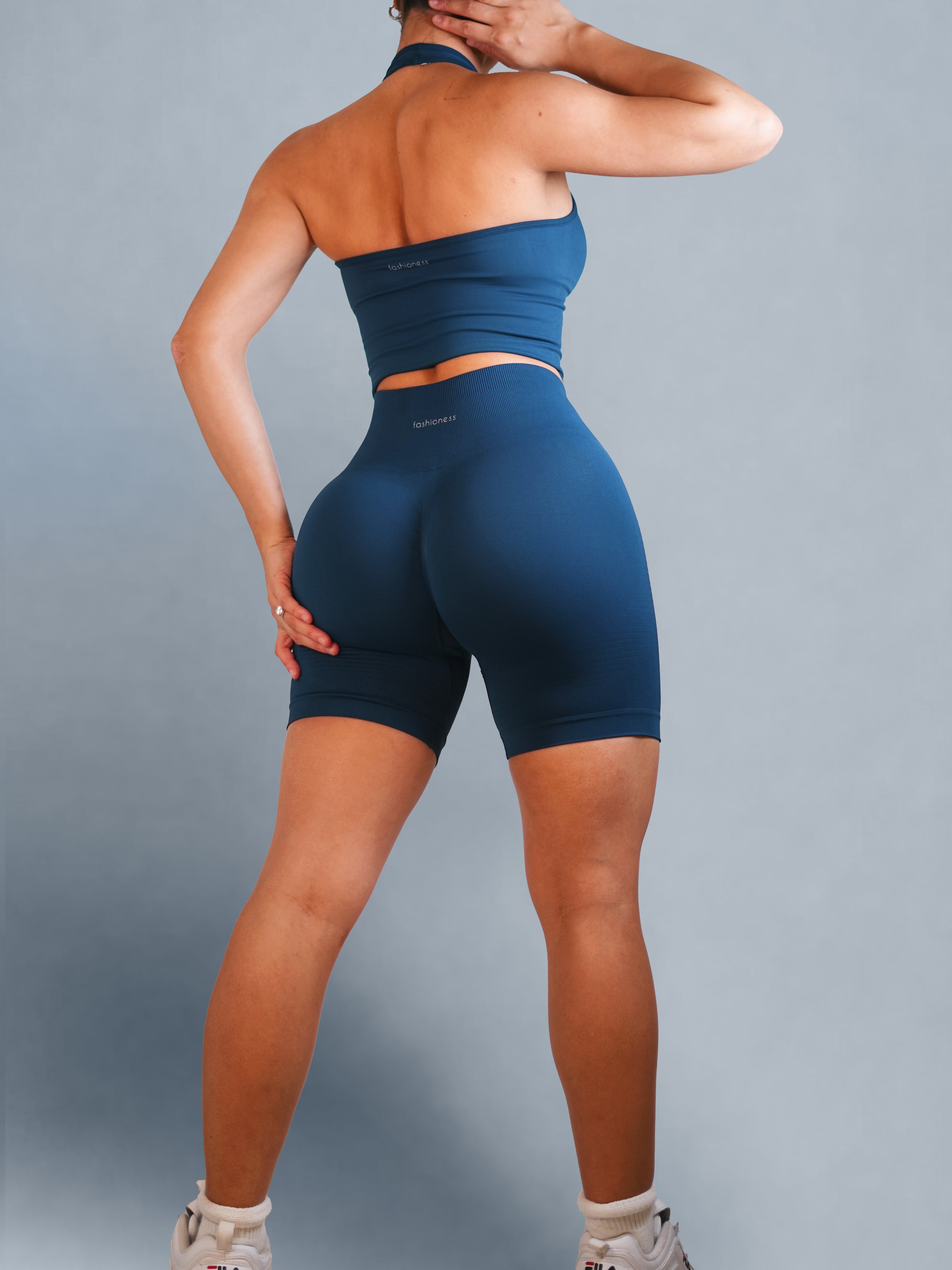 Refine Seamless Booty Shorts (Deep Azure)