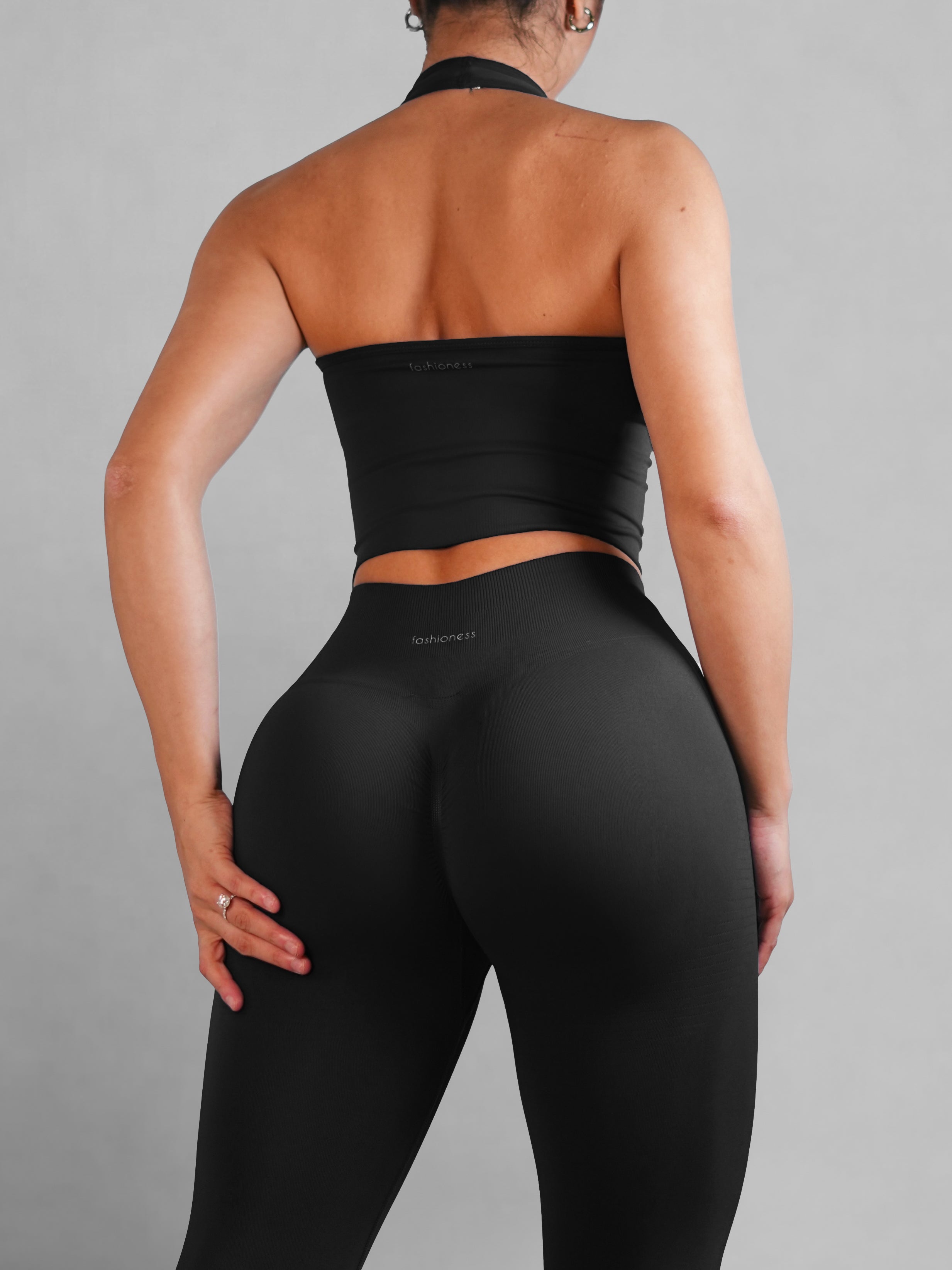 Refine Halter Sports Top (Black)