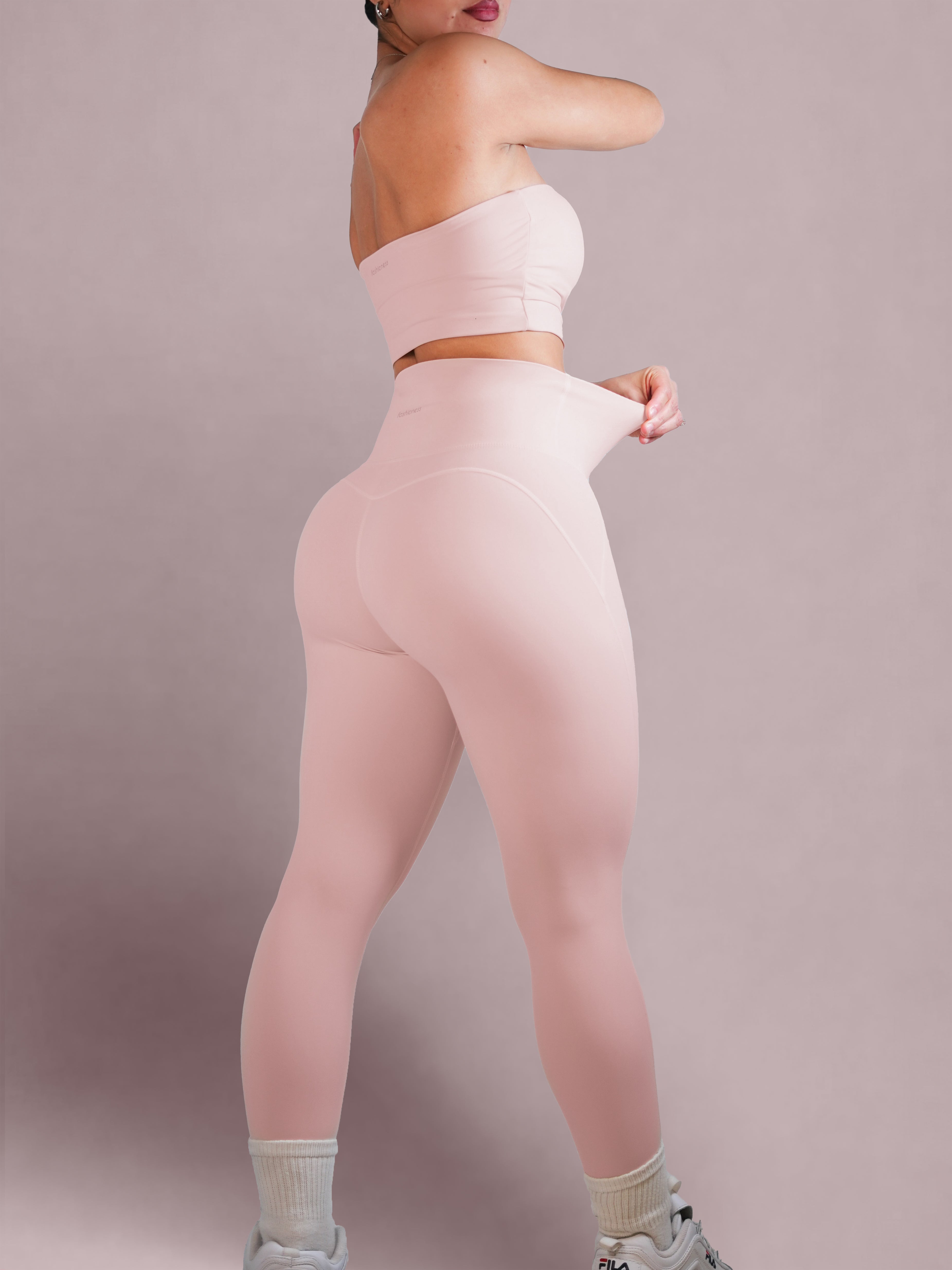 Milestone High Waisted Leggings (Creamy Pink)