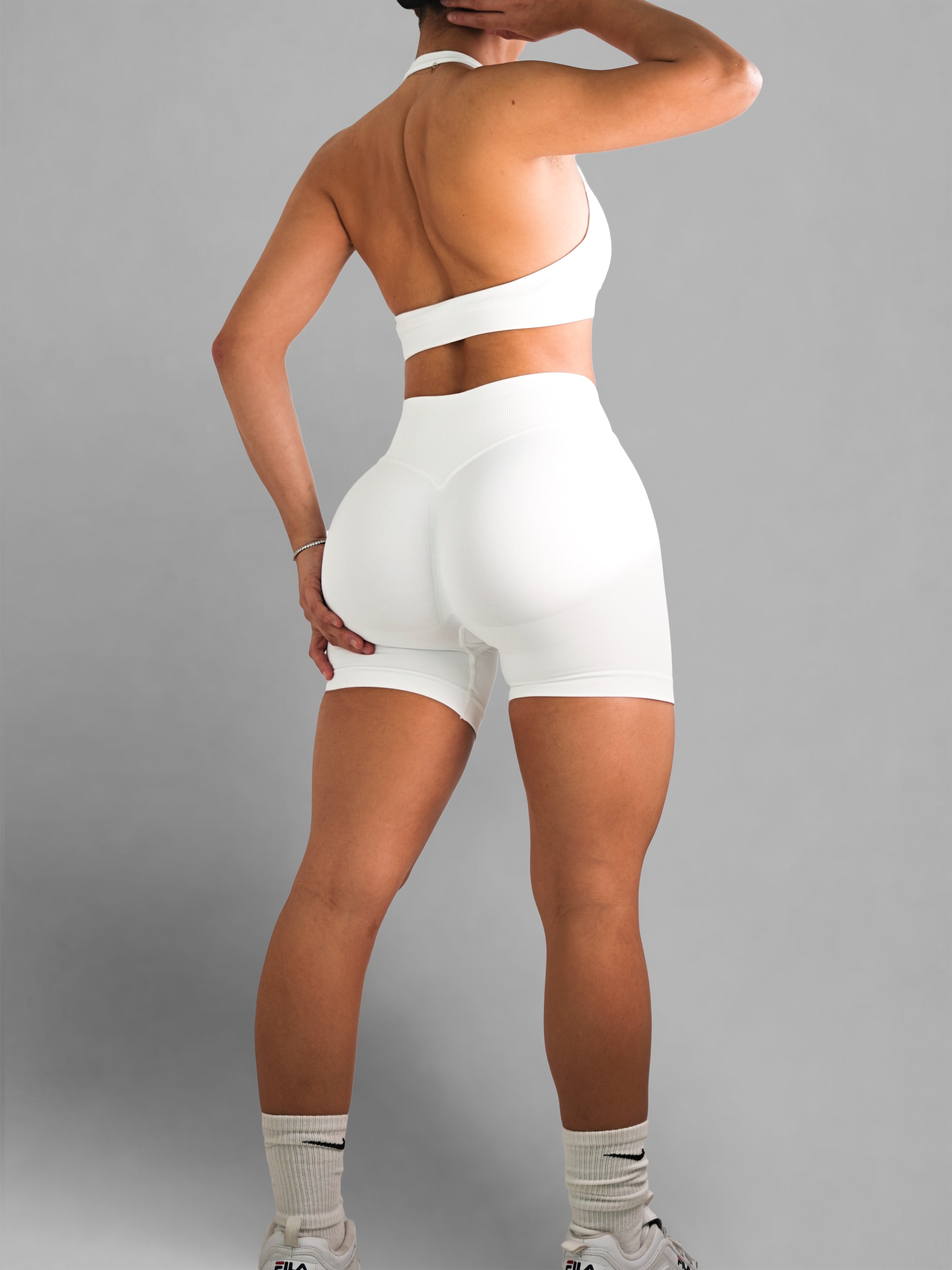 Seamless Booty Shorts 2.0 (White)