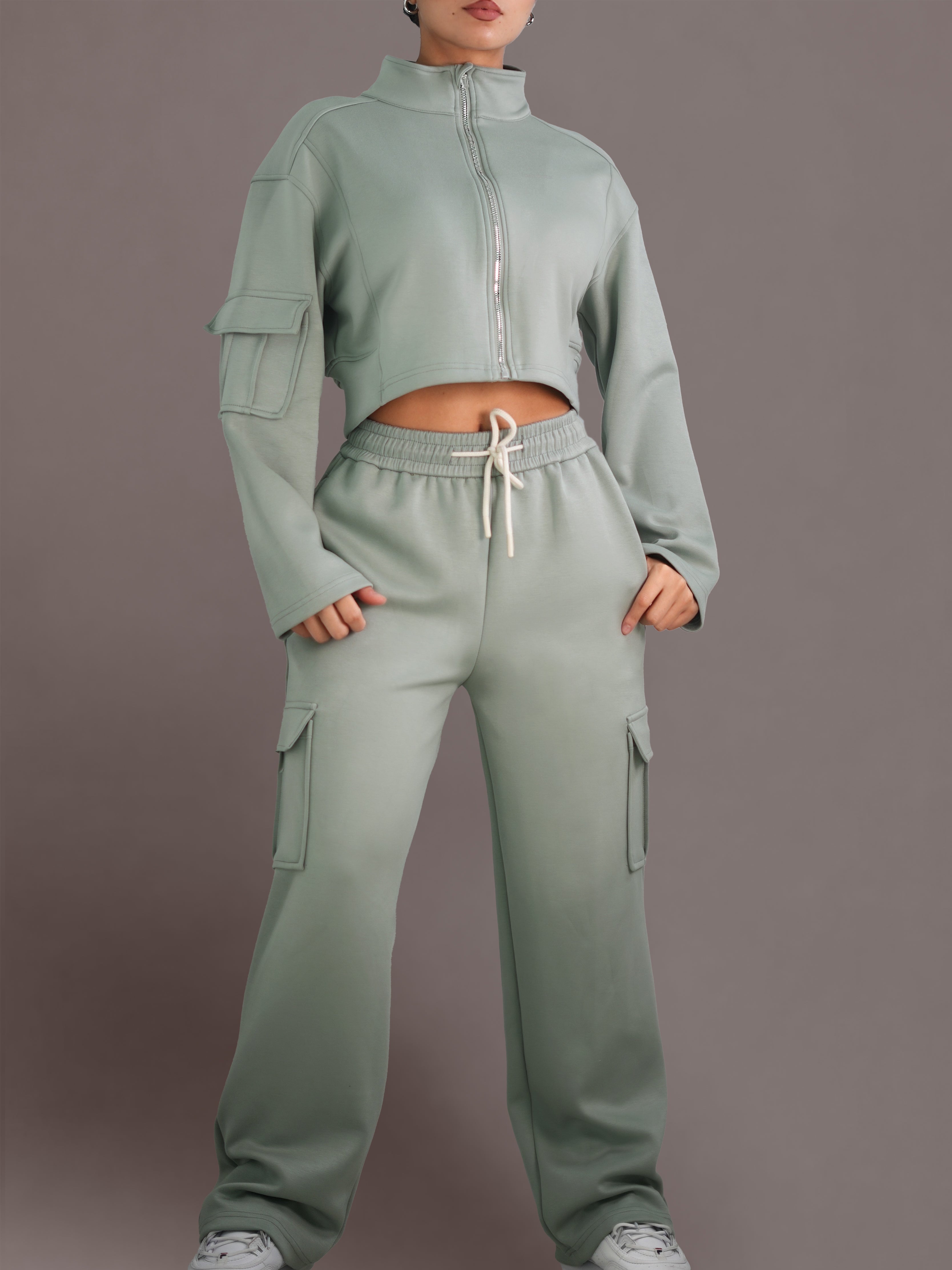 Lounge Mode Cargo Joggers (Fresh Eucalyptus)