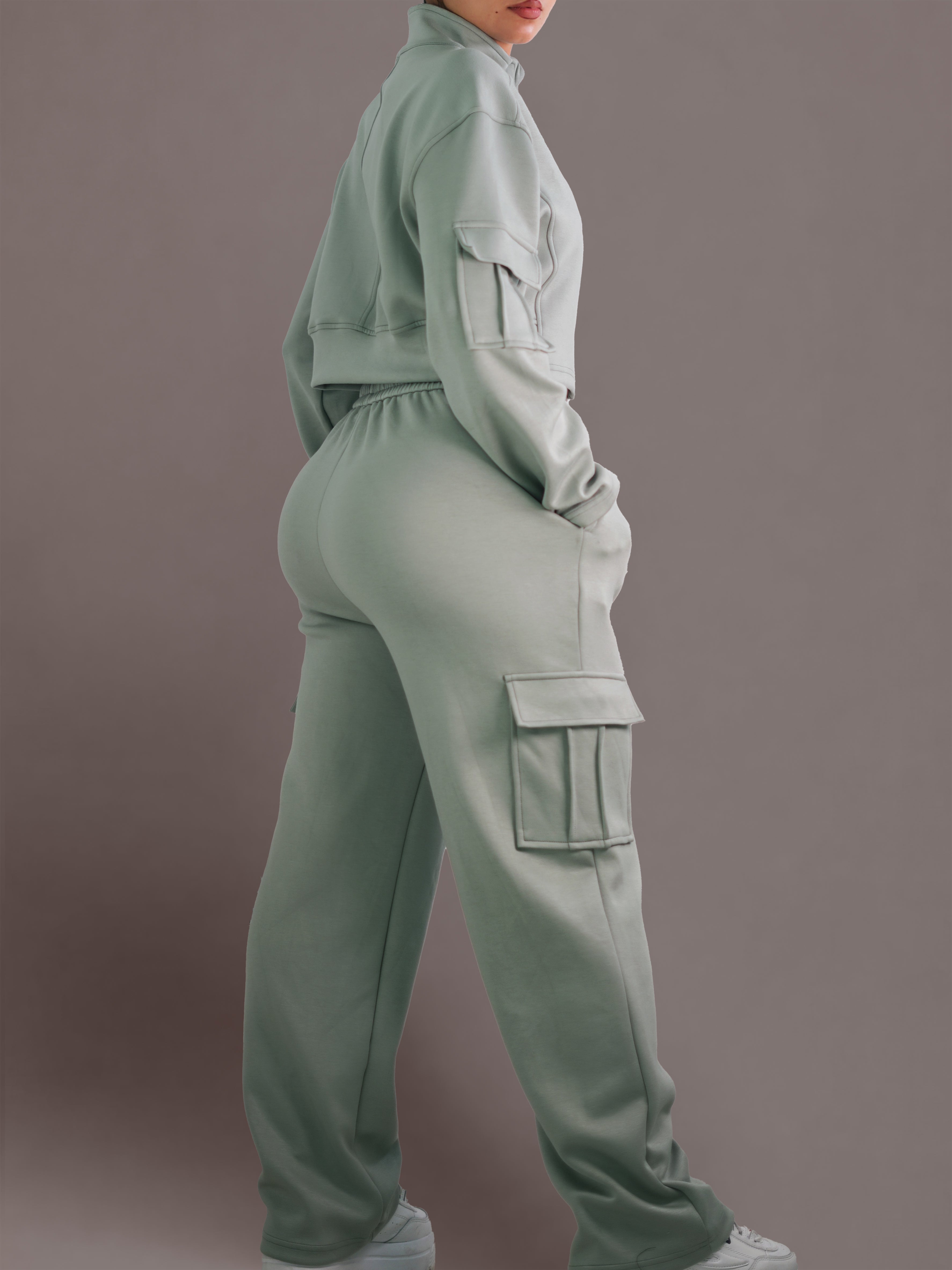 Lounge Mode Cargo Joggers (Fresh Eucalyptus)