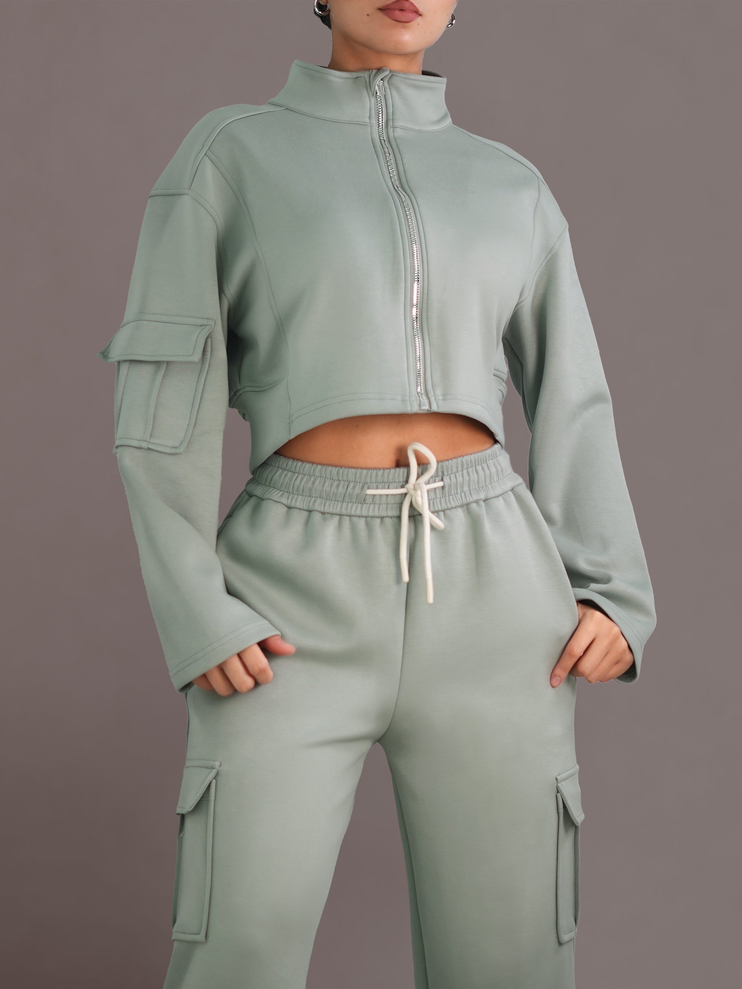 Lounge Mode Zipper Jacket (Fresh Eucalyptus)