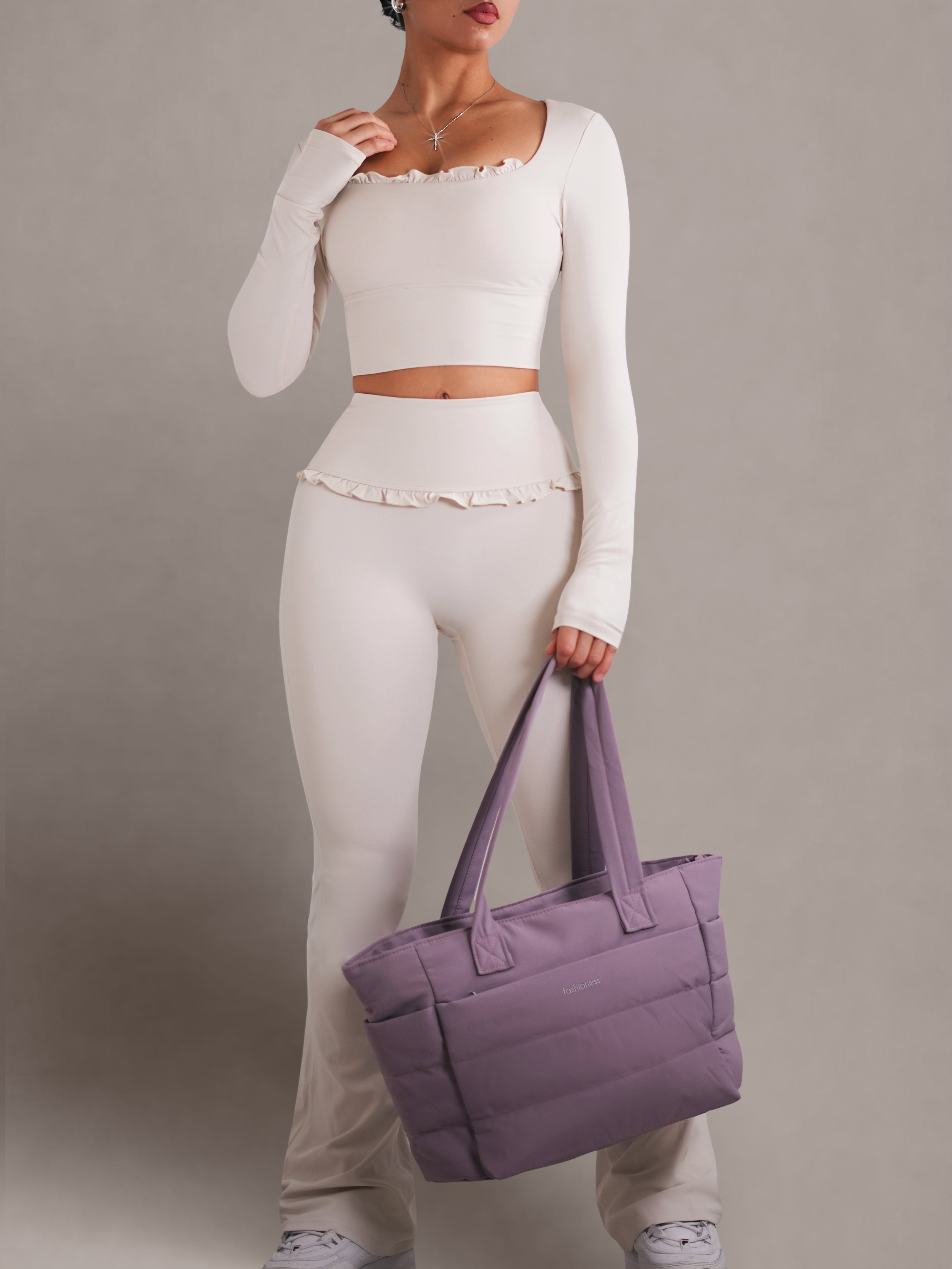 Puffer Sports Tote Bag (Mauve Bliss)