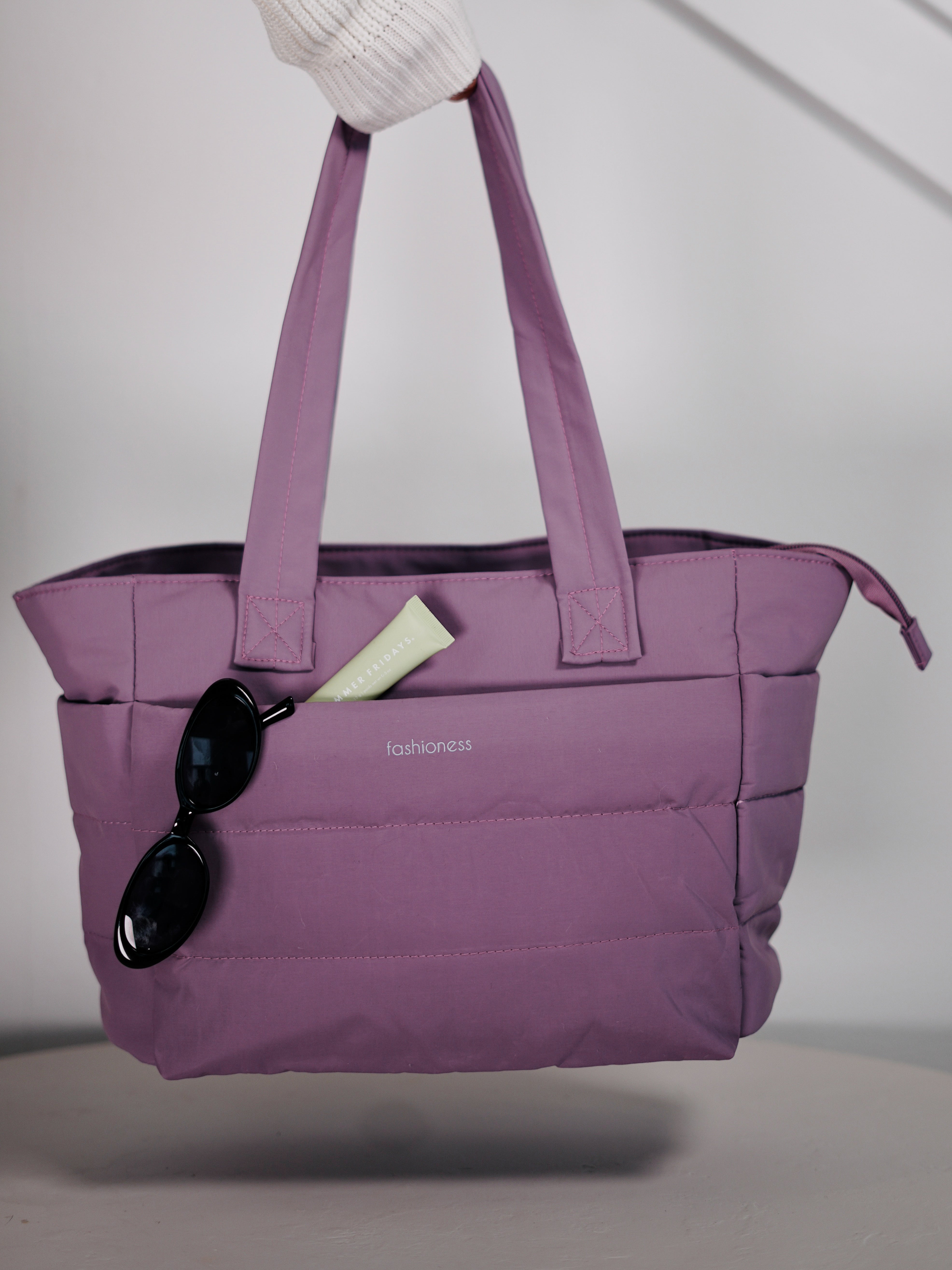 Puffer Sports Tote Bag (Mauve Bliss)