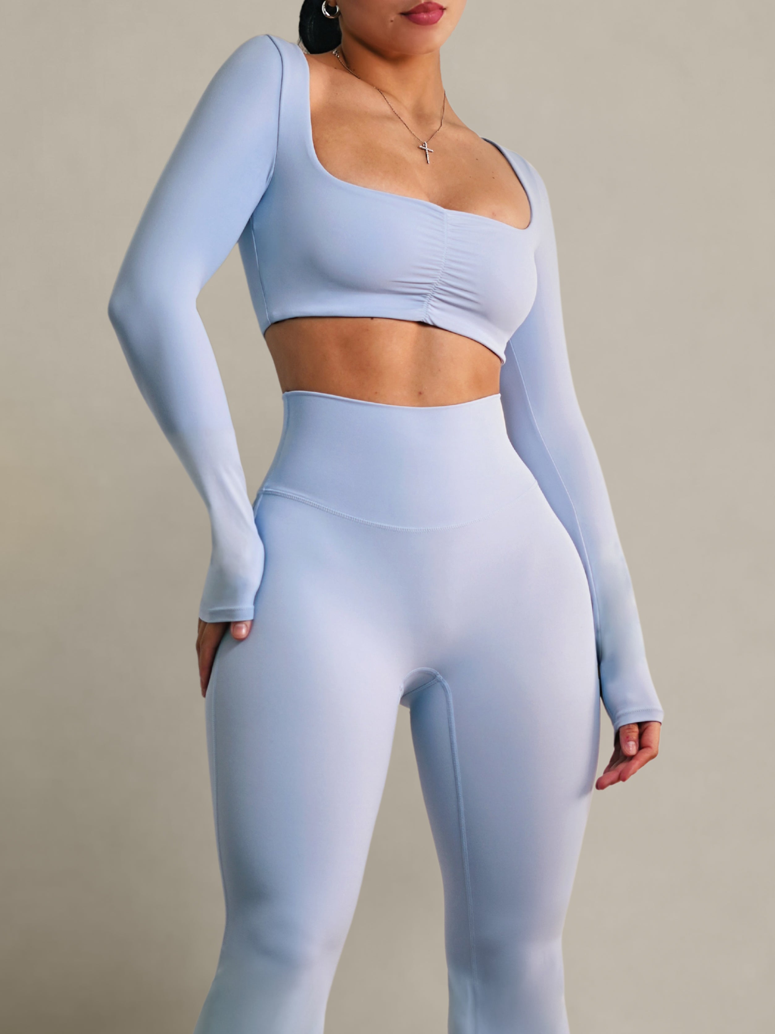 Reformer Long Sleeve Sports Top (Cinderella Blue)