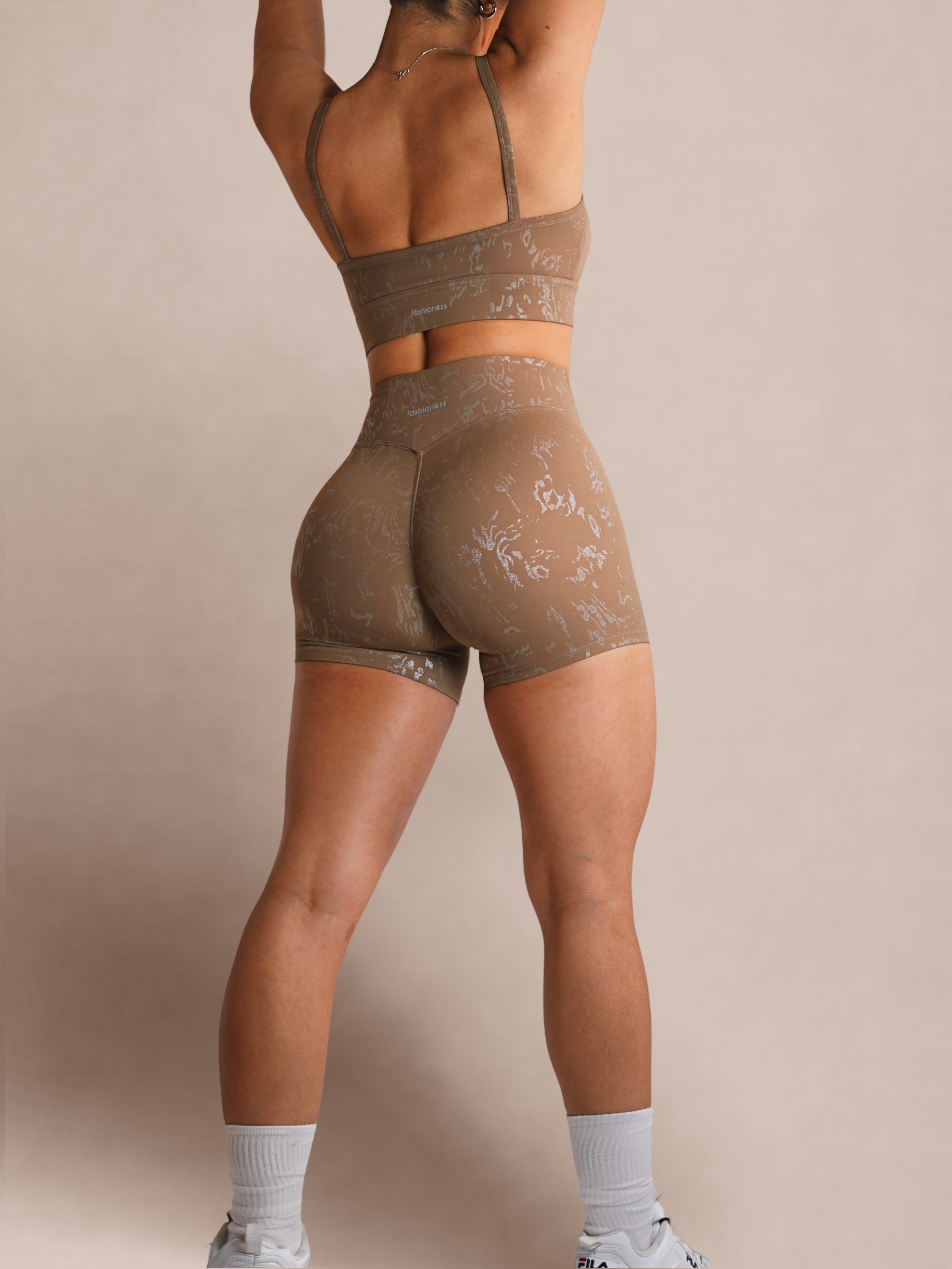 Signature High Waisted Shorts (Nude Glow)