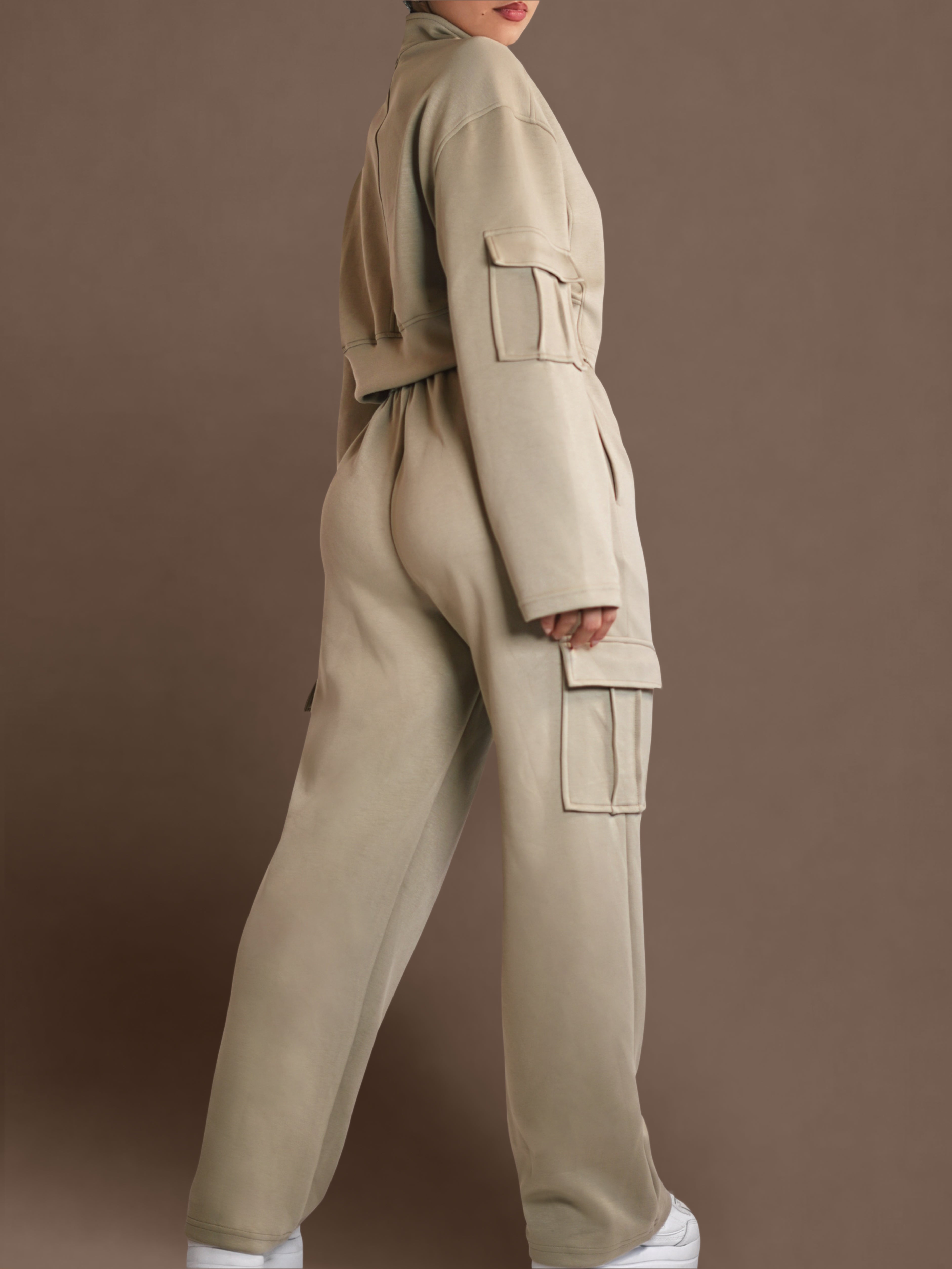 Lounge Mode Cargo Joggers (Soft Nude)