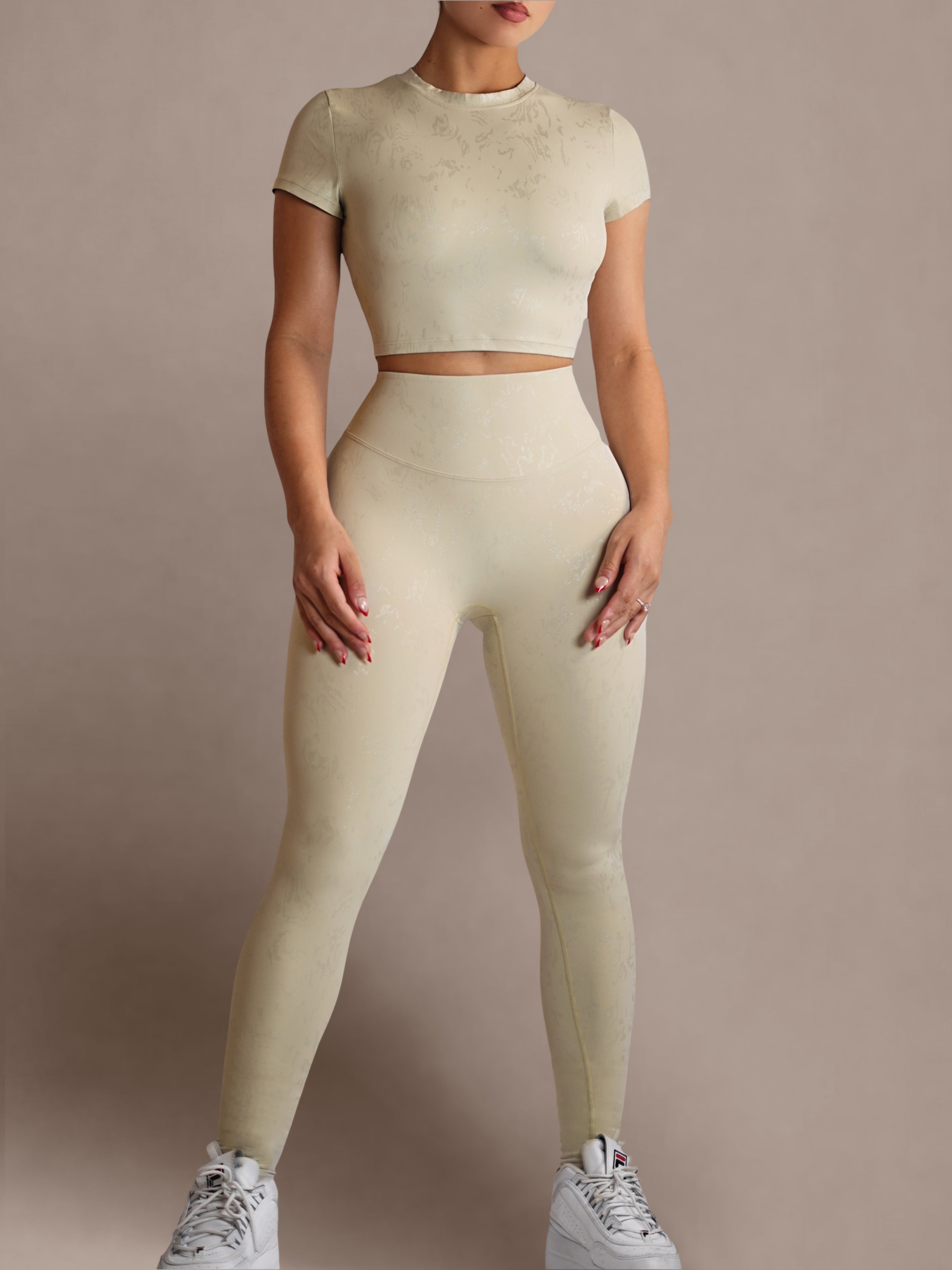 Signature High Waisted Leggings (Soft Pearl)