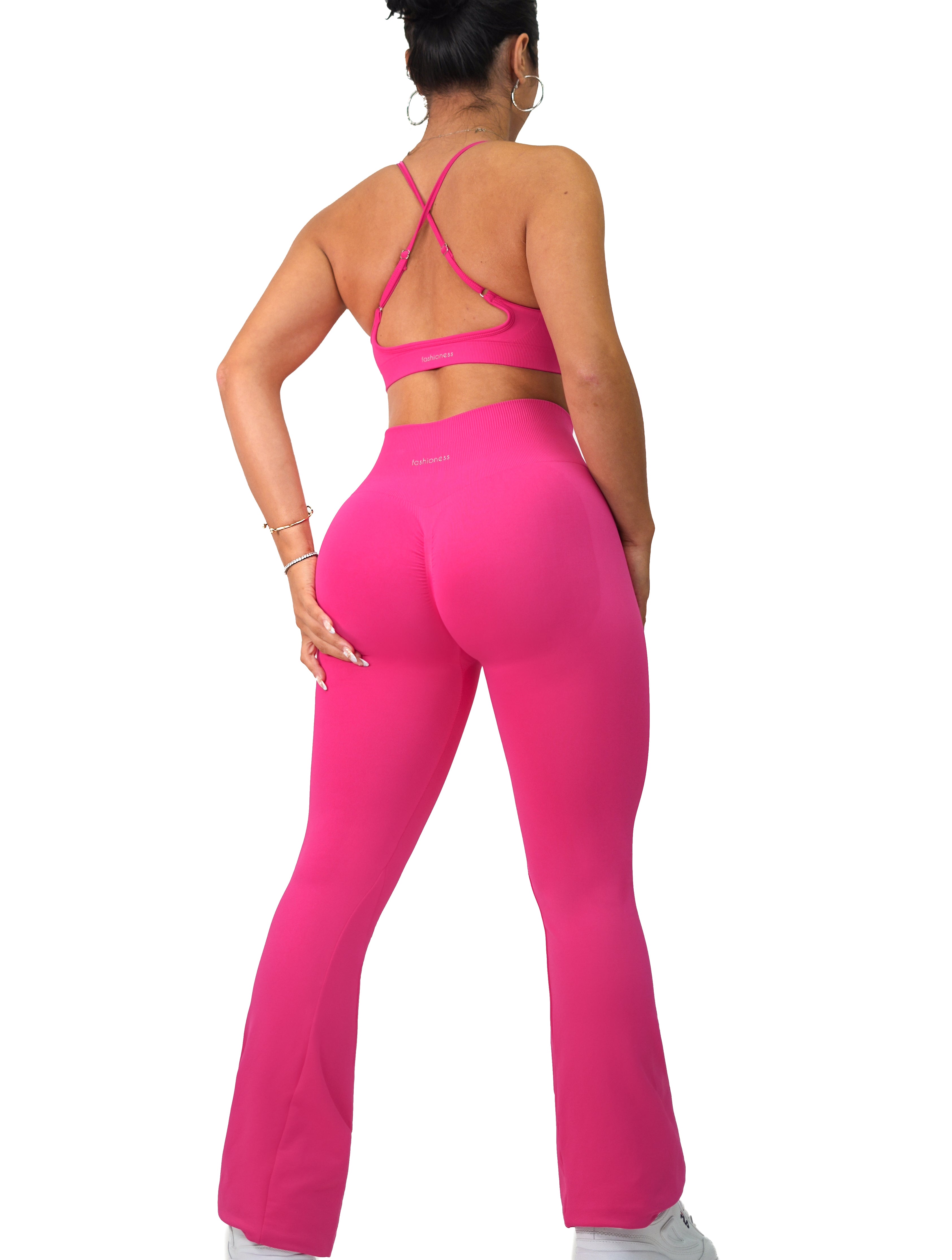 Athletic Seamless Flare Leggings (Polly Pink)