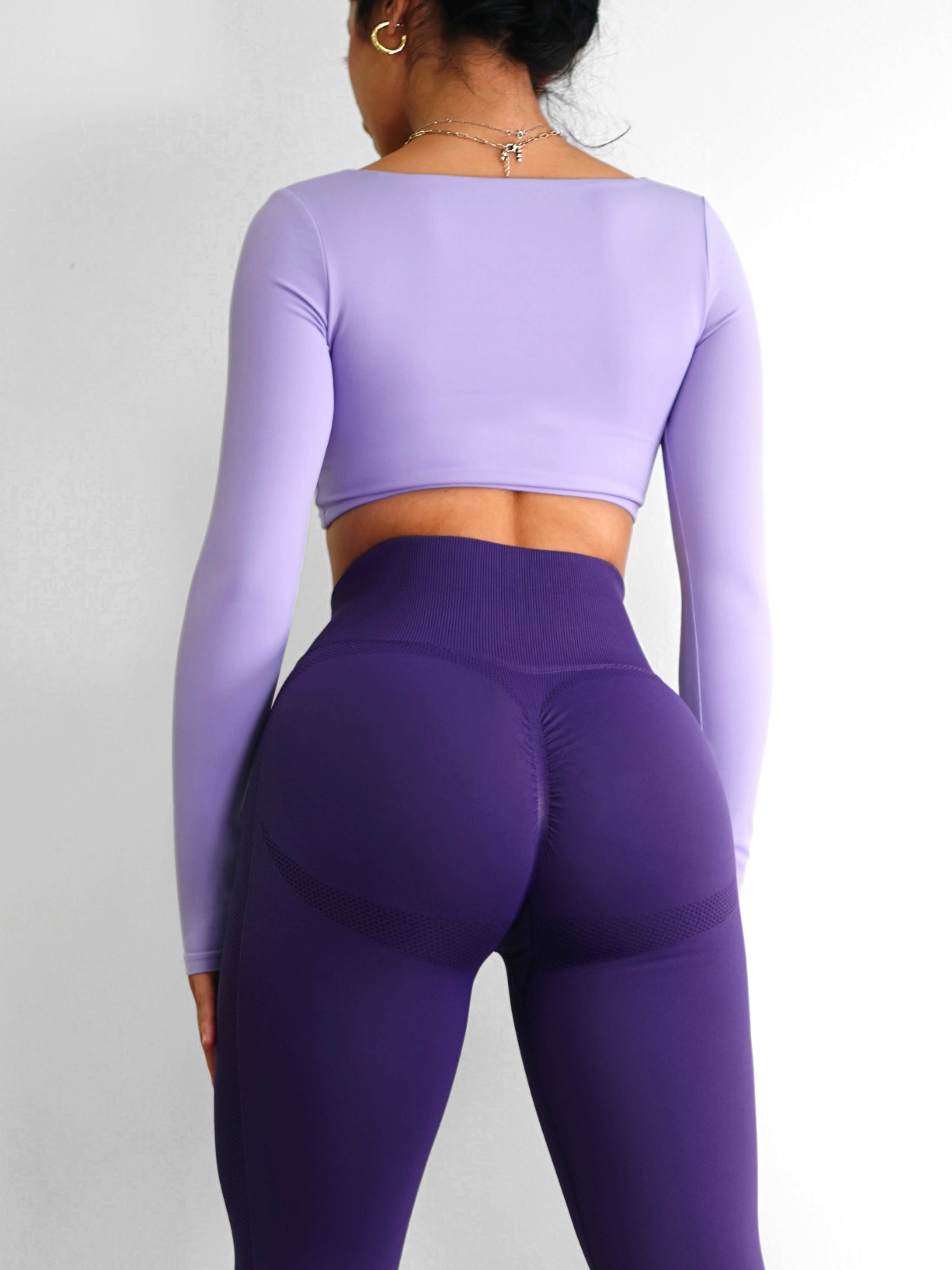 City Girl Long Sleeve Sports Top (Mauve Lilac)