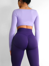 Load image into Gallery viewer, City Girl Long Sleeve Sports Top (Mauve Lilac)