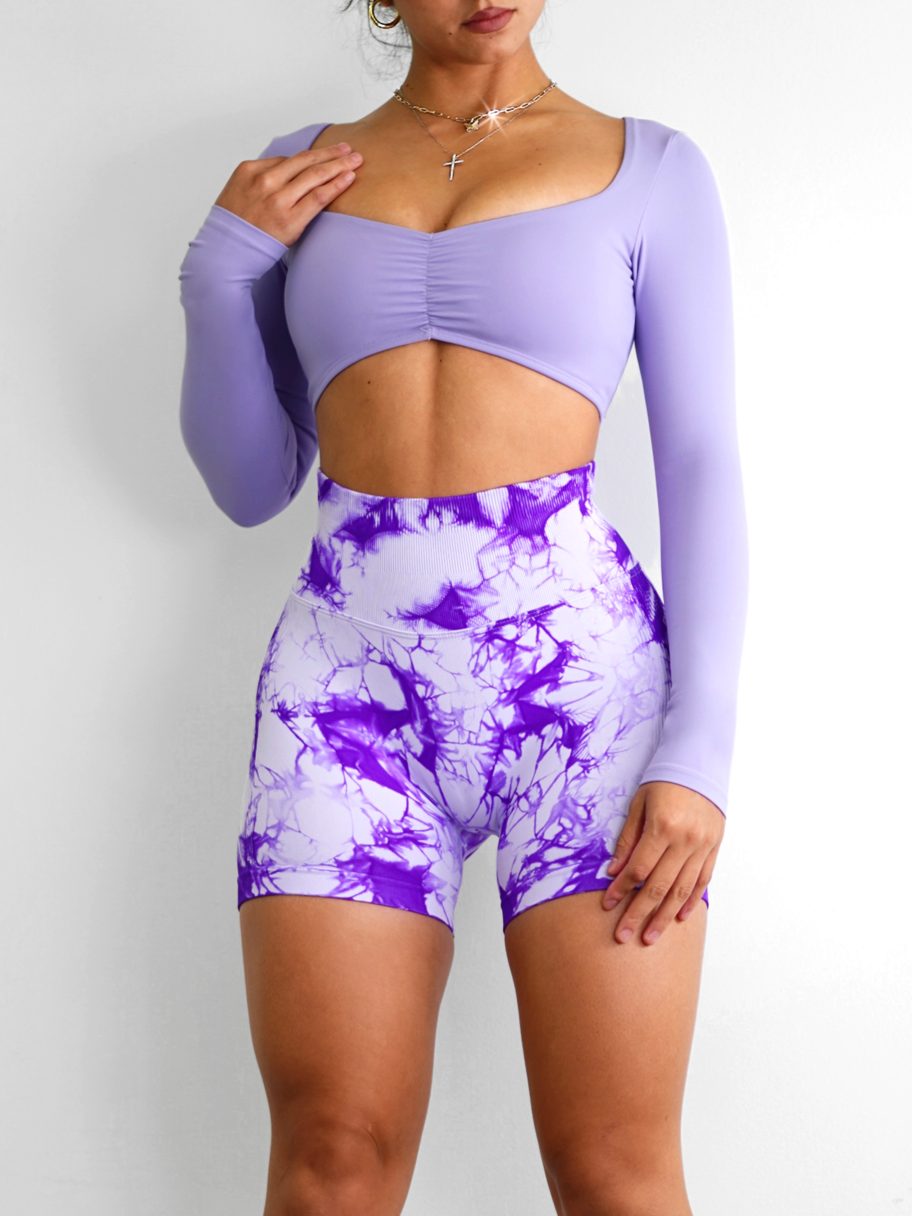 City Girl Long Sleeve Sports Top (Mauve Lilac)