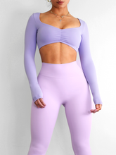 Load image into Gallery viewer, City Girl Long Sleeve Sports Top (Mauve Lilac)